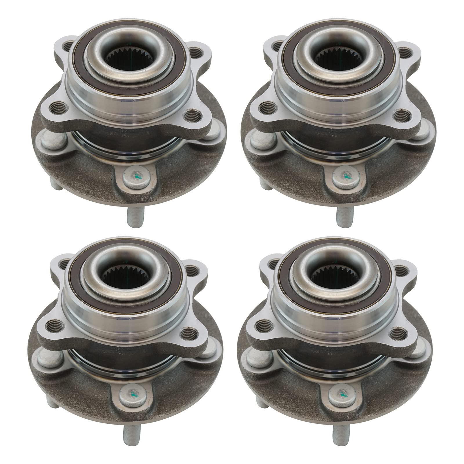 Trq Wheel Hub Bearings Assembly Set Compatible With 2013-2020 Ford Fusion 2013-2015 Lincoln Mkz