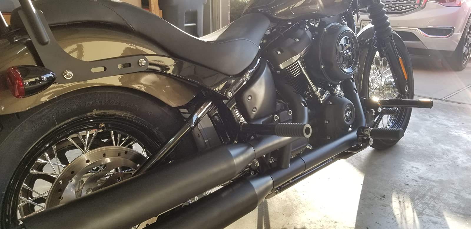 Wowtk Pair Of Crash Bar Frame Slider Ends For Harley Softail Street Bob,Low Riderand Heritage Classic 2018-2024