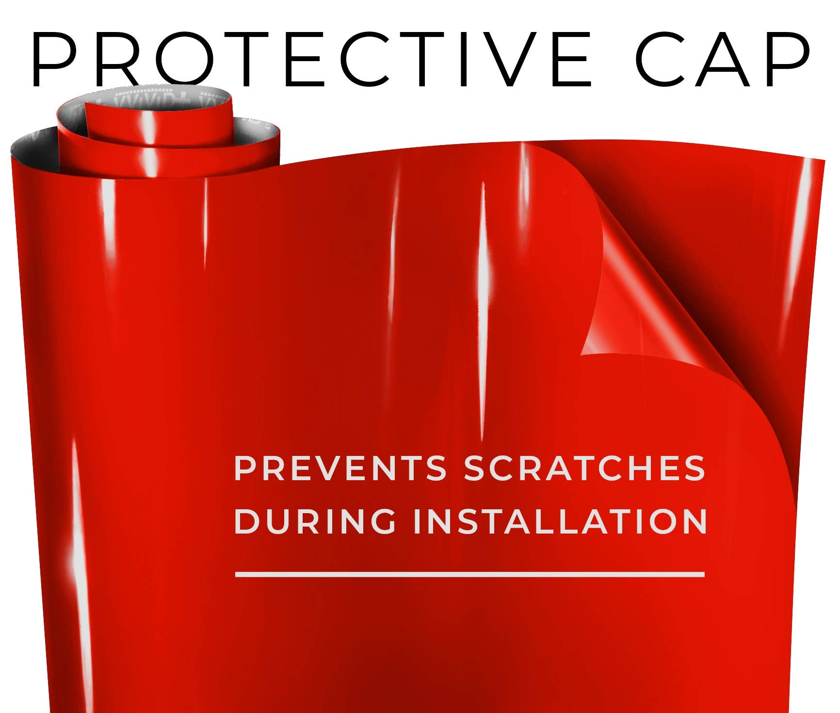 Vvivid+ Ultra Gloss Racing Red Vinyl Car Wrap Premium Paint Replacement Film Roll With Nano Air Release Technology, Stretchable