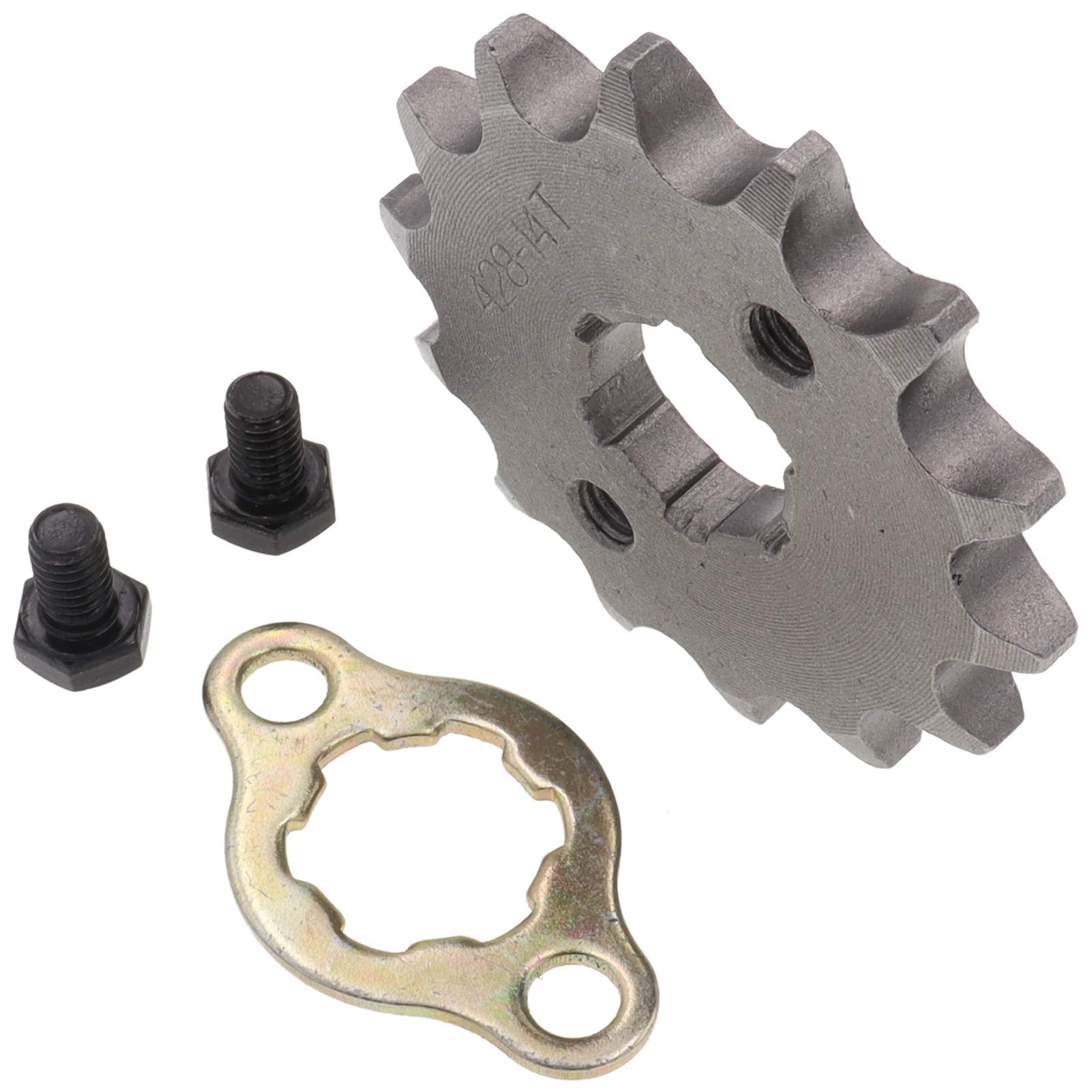 Magkowar 428 Front Enigine Sprocket With Retainer Plate Sets For Motorcycle Dirt Bike (428-20Mm, 14T)