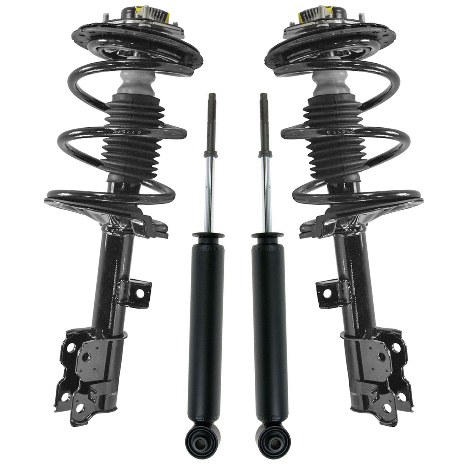 Trq Front And Rear Complete Strut Assembly & Shock Absorber Kit Complete Strut & Coil Spring Assembly Compatible With 2003-2007