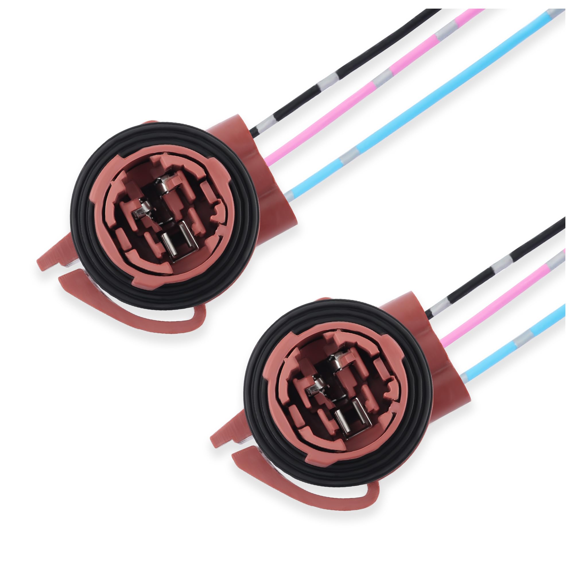 2PCS 3157 Bulb Socket,Turn Signal Socket/Tail Light Socket/Brake Light Socket for 3157,3057,3155,3357 Light Bulbs Replacement,Es