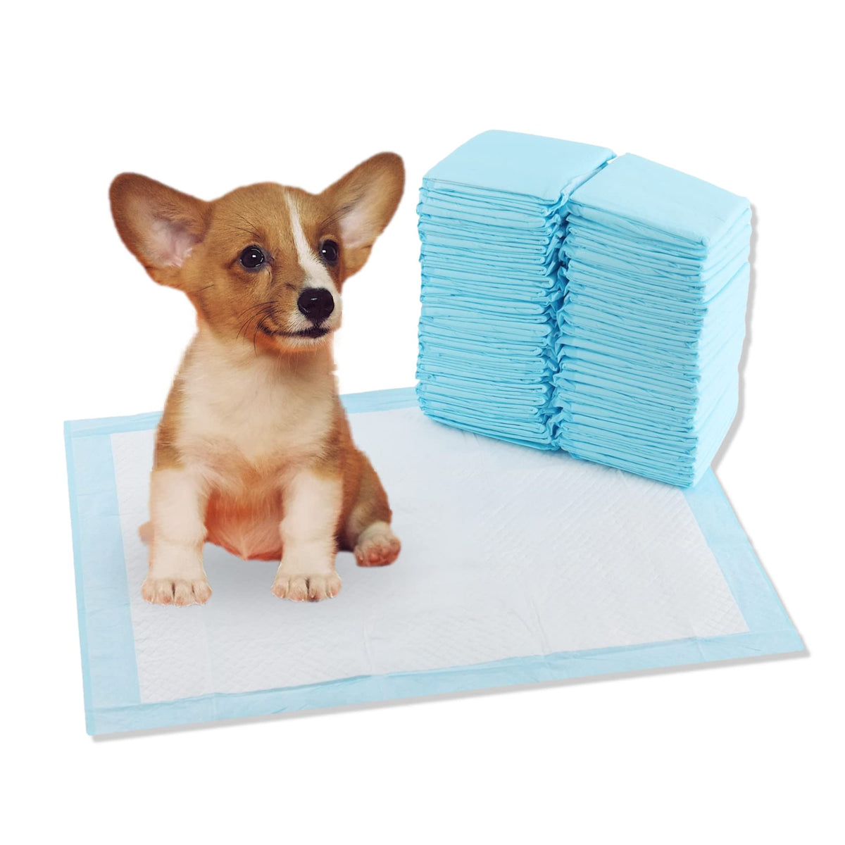 (50-Pack) 178X235 (45X60Cm) Quick-Dry Dog And Puppy Toilet Training Pads - Ultra Absorbent Pet Pee Pads - With Leak-Proof Moistu