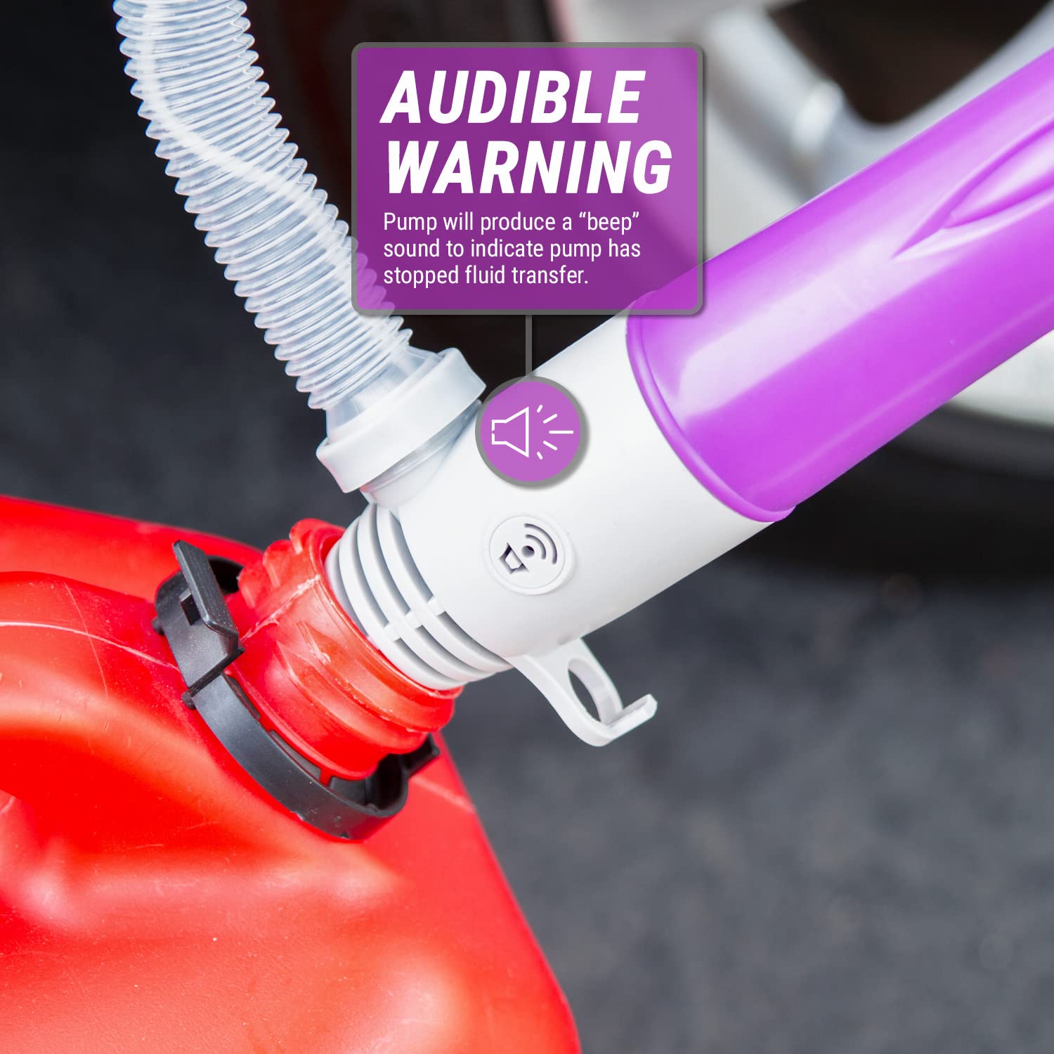 TERA PUMP Automatic Fuel Transfer Pump, 3X More Powerful Battery Operated, Auto-Stop Sensor, No Spills, 2ft Hose, Portable & Pow