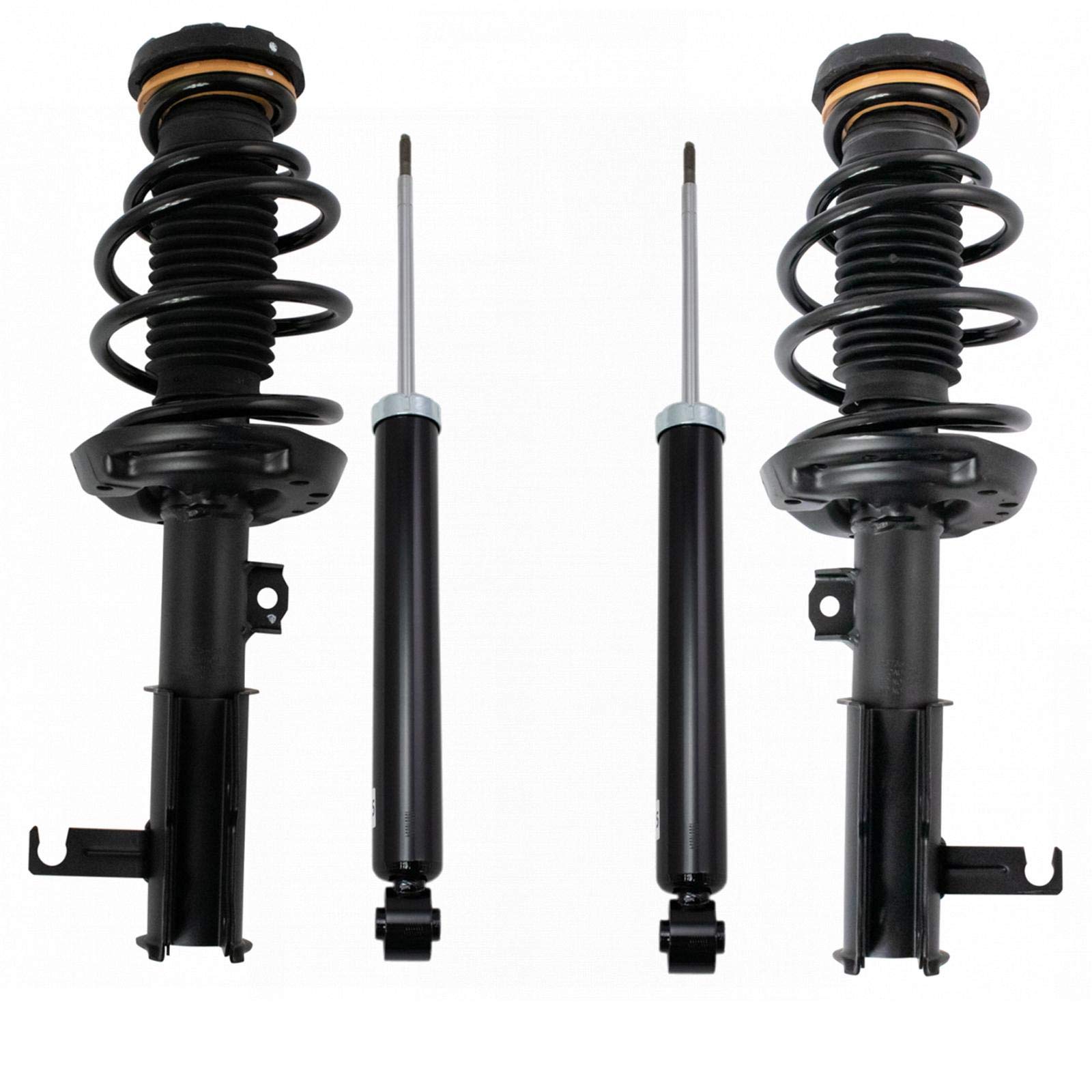 Trq Front And Rear Complete Strut Assembly & Shock Absorber Kit Complete Strut & Coil Spring Assembly Compatible With 2014-2015