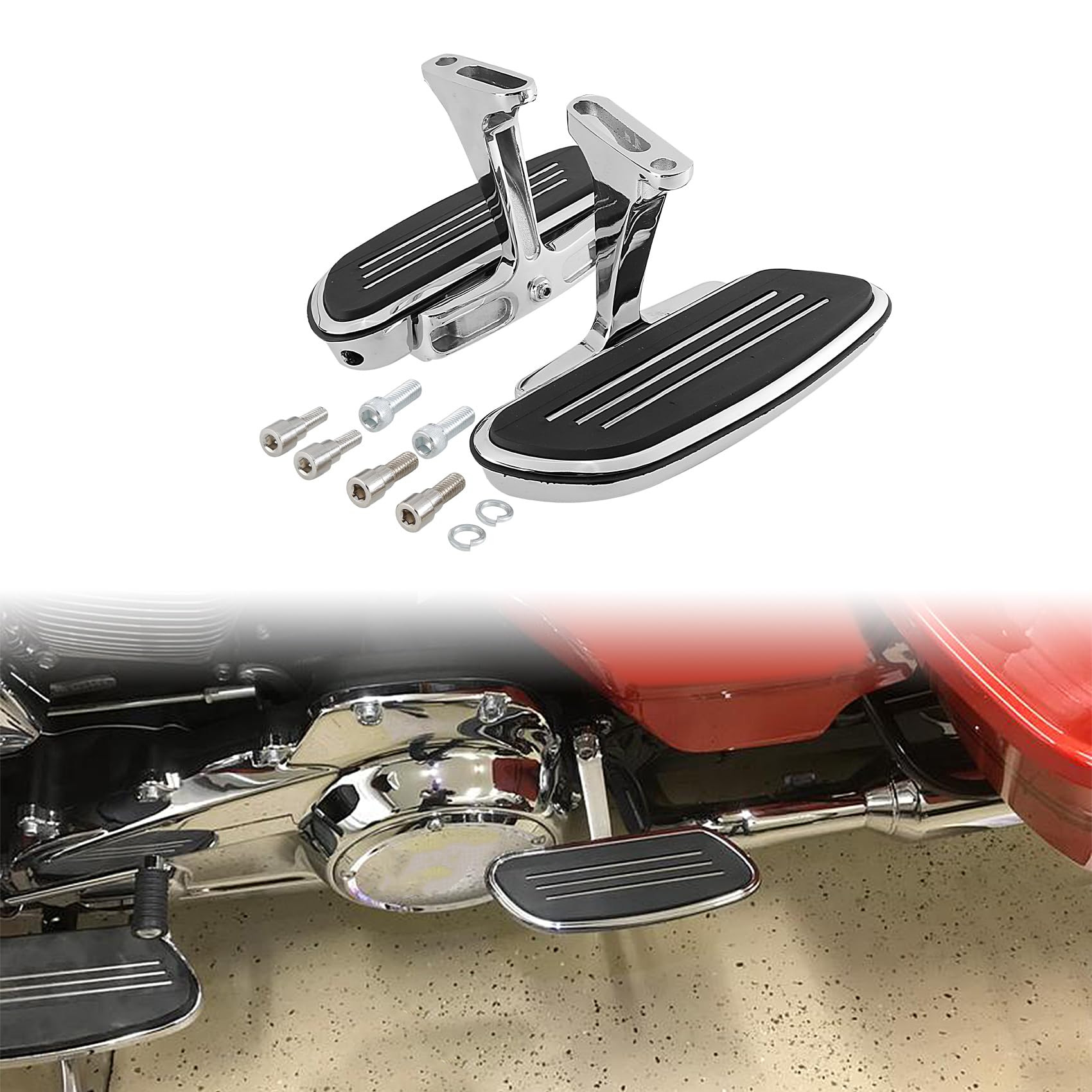 Tcmt Passenger Floorboards Streamline Footboards Mount Bracket Kits Fit For Touring Models Cvo Road Glide Road King Street Glide