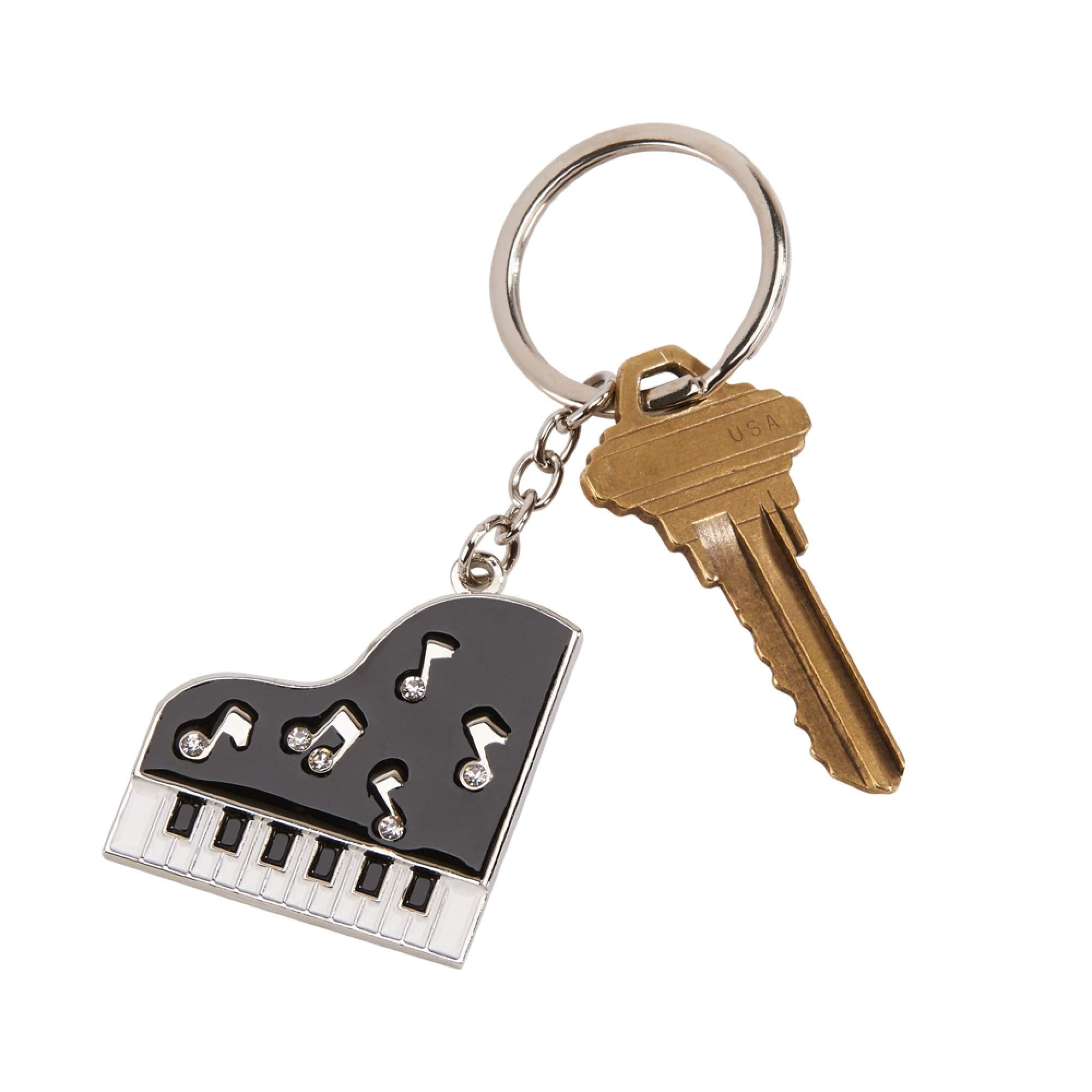 Piano Key Chain With Crystals