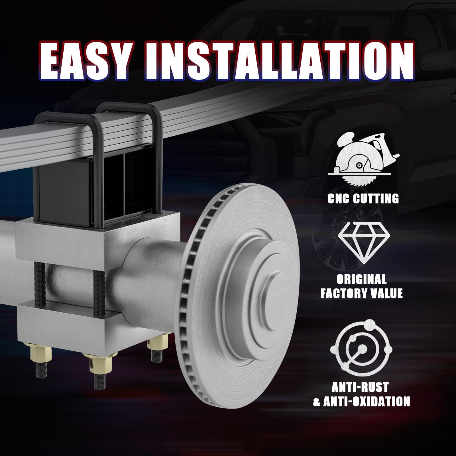 Flycle 2'' Rear Leveling Lift Blocks For F150, 2 Inch Rear Leveling Kit Compatible With 2004-2020 F150 2Wd 4Wd