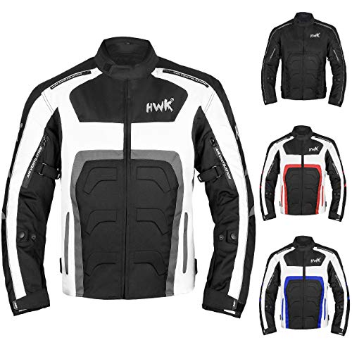 Hwk Spyder Motorcycle Jacket For Men With Weather Resistant Cordura Textile Fabric For Enduro Motocross Motorbike Riding And Impact Protection Armor, Dual Sport Motorcycle Riding Jacket (Black, Xl)