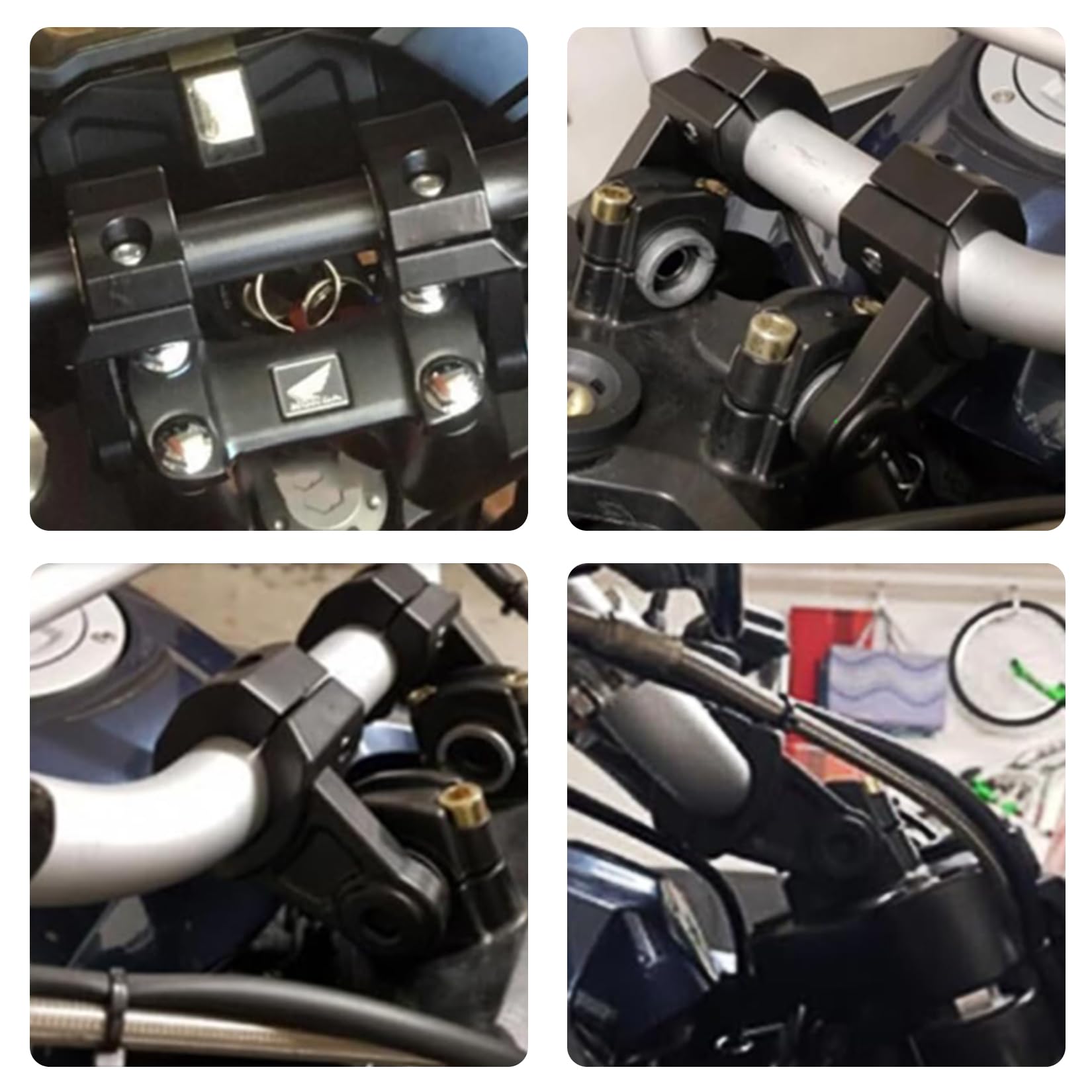 PSLER 2 Inch Pivot Handlebar Risers - Motorcycle Universal Handlebar Mount Handlebar Risers for 22mm 7/8''and 28mm 1-1/8'' Handl