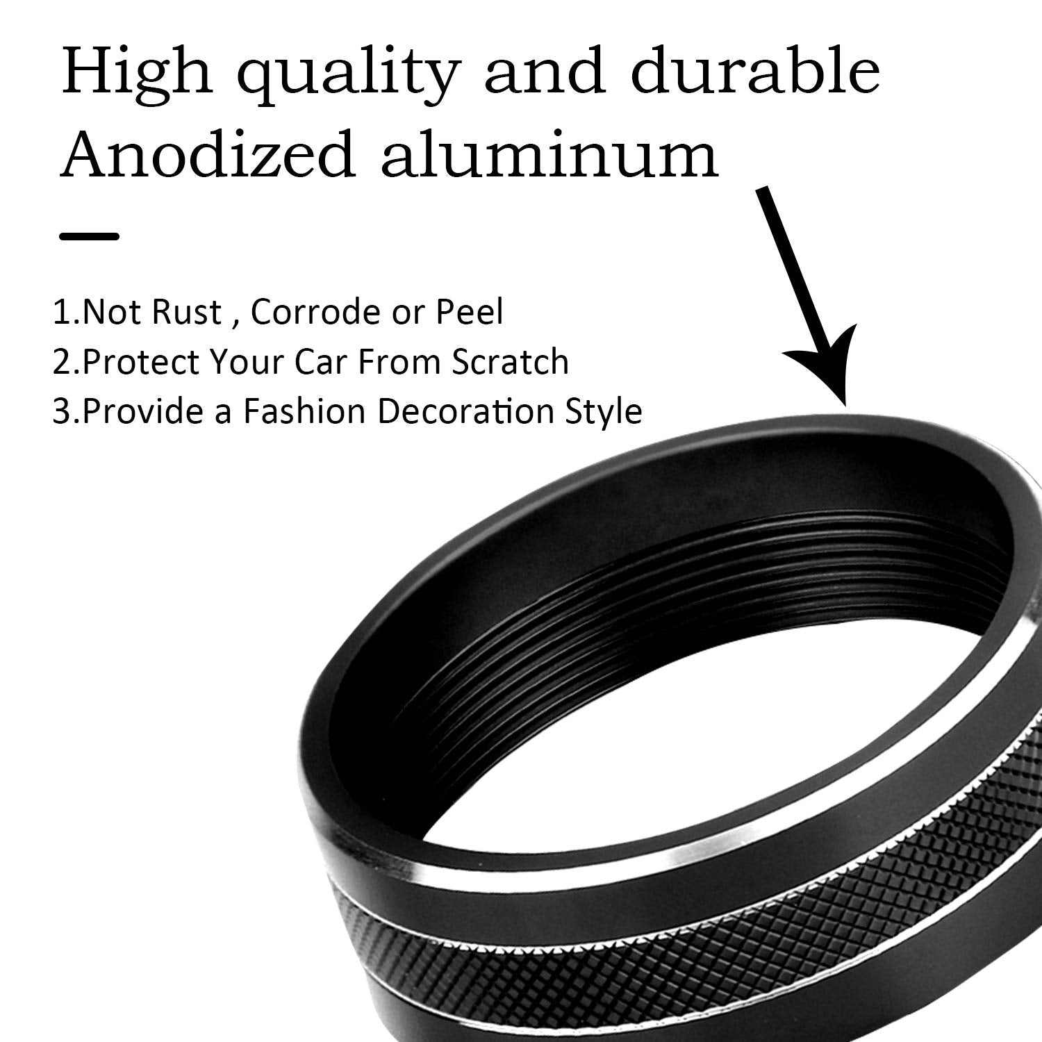 Ac Climate Control Knob Ring Air Conditioner Switch Volume Cover Compatible With 2011-2017 Jeep Wrangler Jk Jku/Dodge Challenger 2008-2014 Interior Conditioning Accessories Trim (Black)