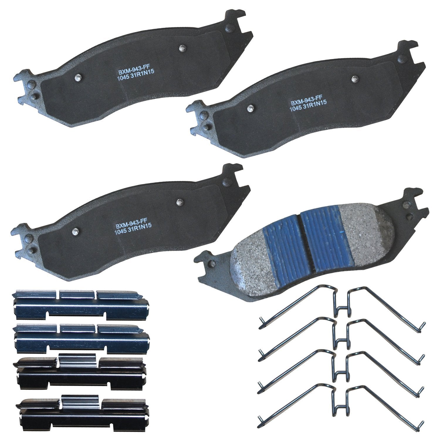 Bendix Premium Sbm1045 Semi-Metallic Front Brake Pads For Ford E-150 2007-2004, E-150 Club Wagon 2005-2003, E-150 Econoline 2007