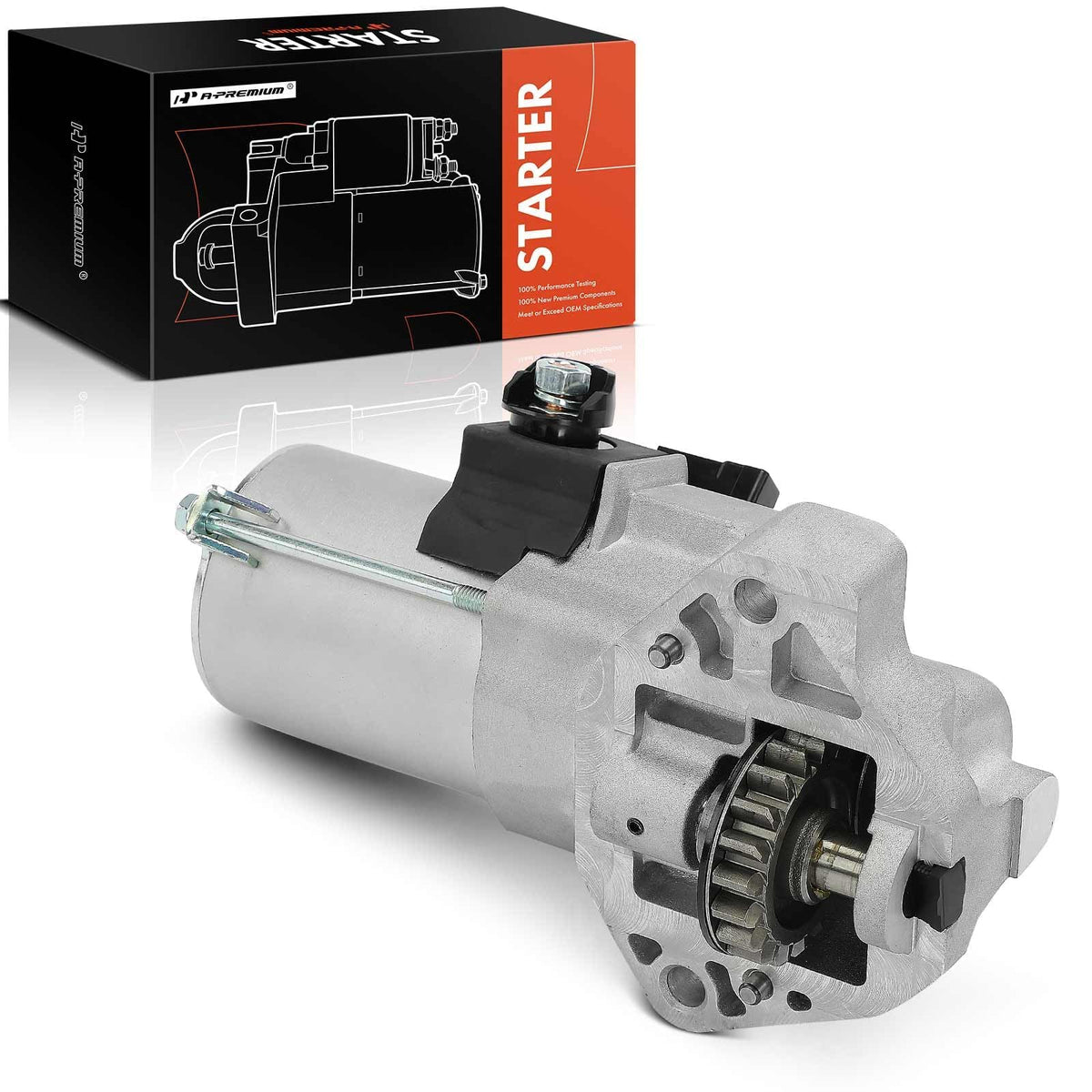 A-Premium Starter Motor Compatible with Honda Accord 2013-2017, Crosstour 2013-2015 & Acura RLX 2014-2017, 3.5L, 12V 1.8KW 19-Te