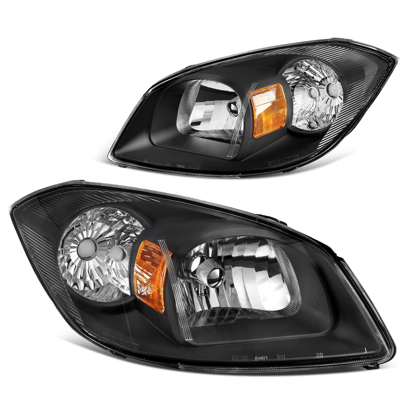 Dwvo Headlights Assembly Compatible With 2005-2010 Chevy Cobalt /2005-2006 Pontiac Pursuit /2007-2009 Pontiac G5 Driver And Pass