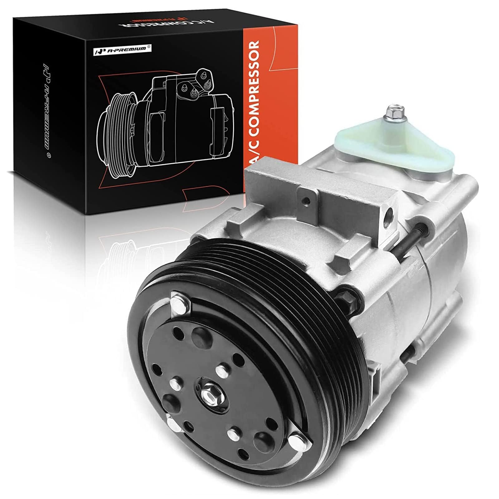 A-Premium Air Conditioner AC Compressor with Clutch Compatible with Ford F-150 4.2L 1997-2006, F-150 Heritage 4.2L 2004