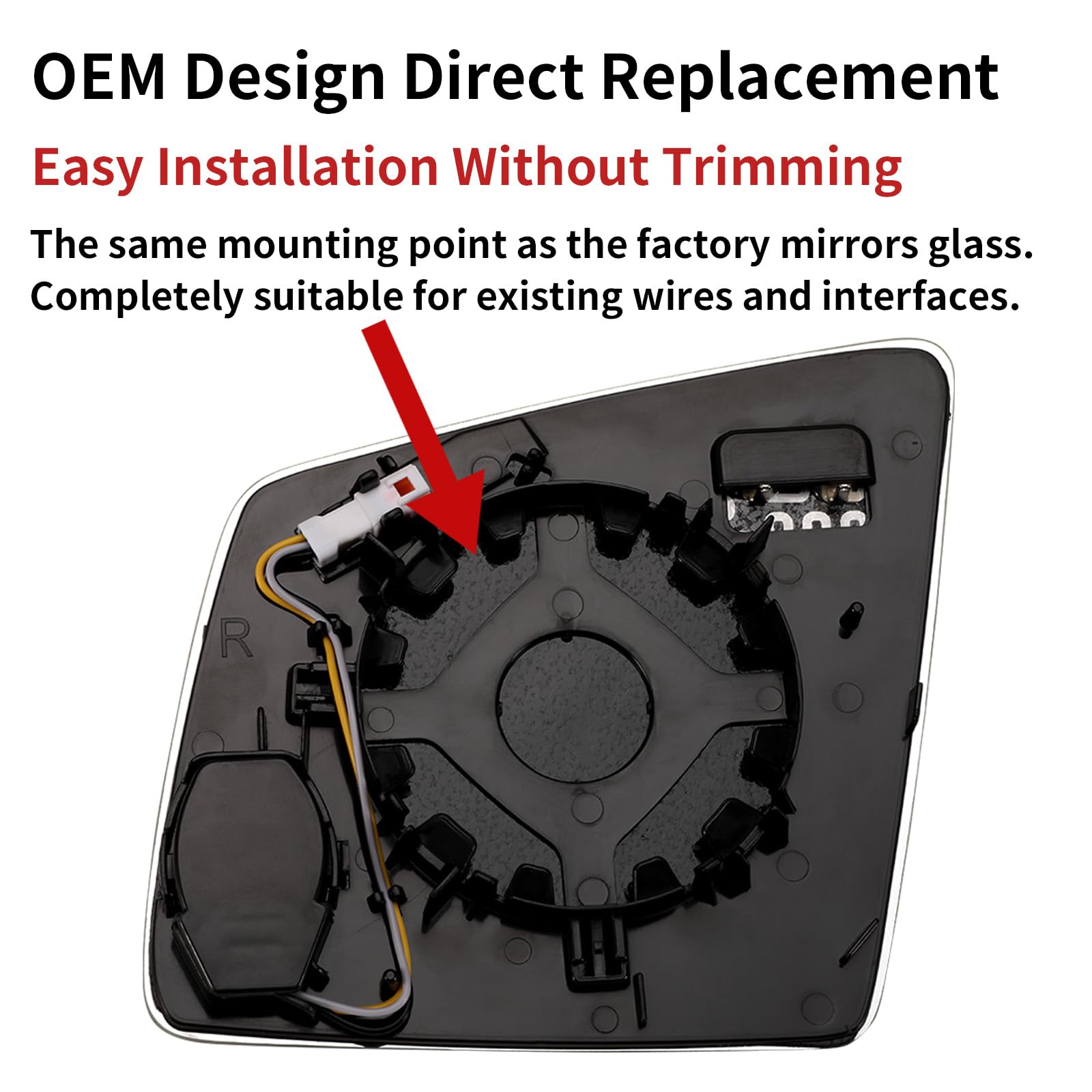 LOIYLLEN Passenger Side Mirror Replacement for Mercedes Benz GLE GLS GL/ML/G/R class (X164 W166 X166) 2010-2019 - Right Side Mir