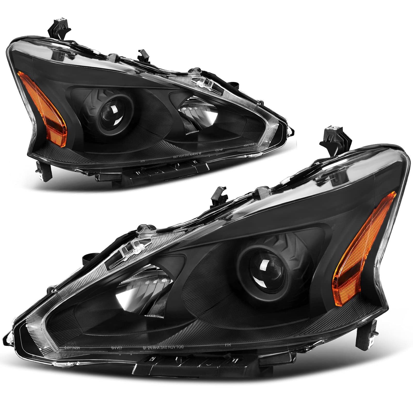 AUTOSAVER88 Headlight Assembly kit Compatible with 2013-2015 NISSAN Altima Base S SL SV 4-Door Sedan Headlamp Replacement Clear 