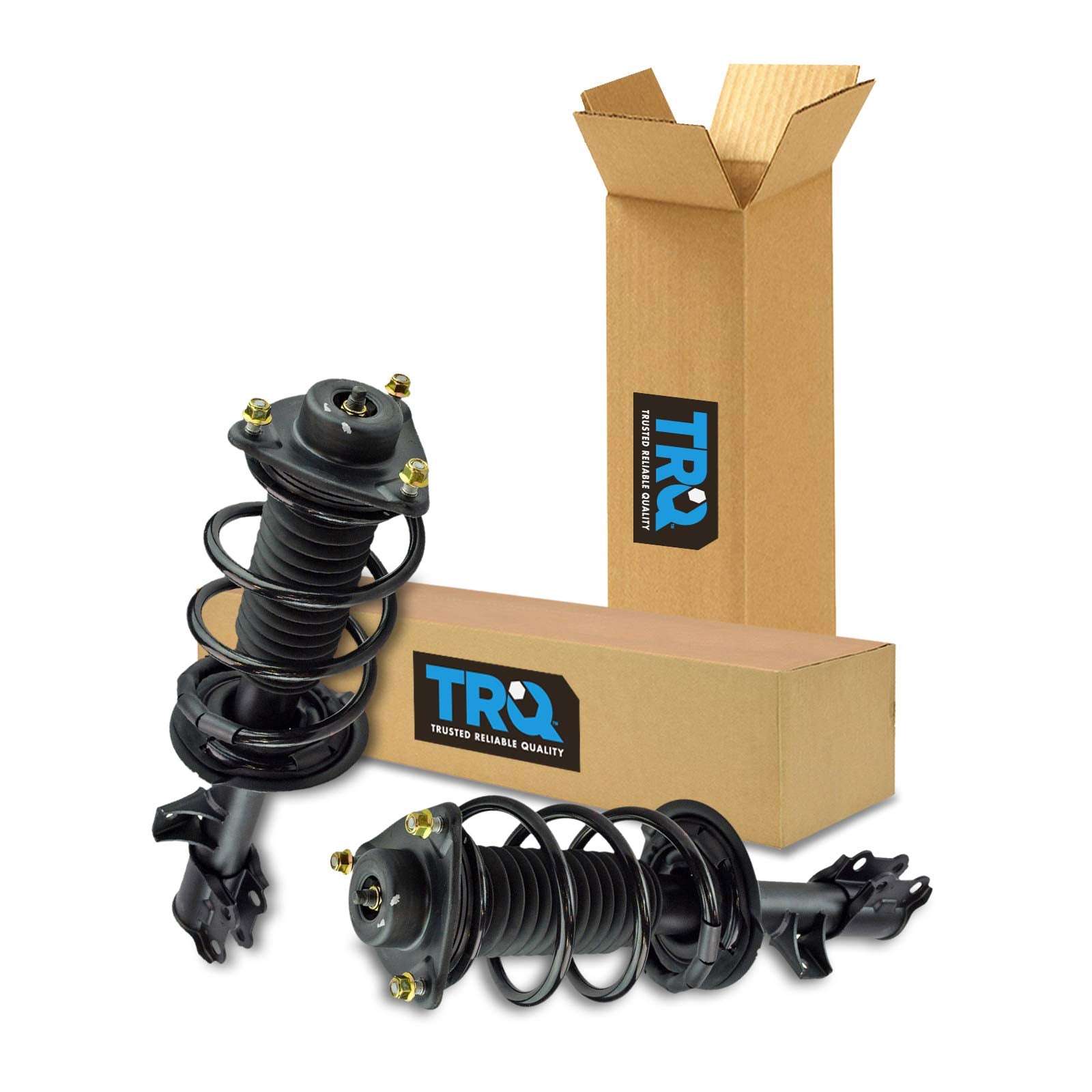 Trq Front Strut & Coil Spring Assembly Set Driver & Passenger Sides Compatible With 10-15 Hyundai Tucson 11-16 Kia Sportage