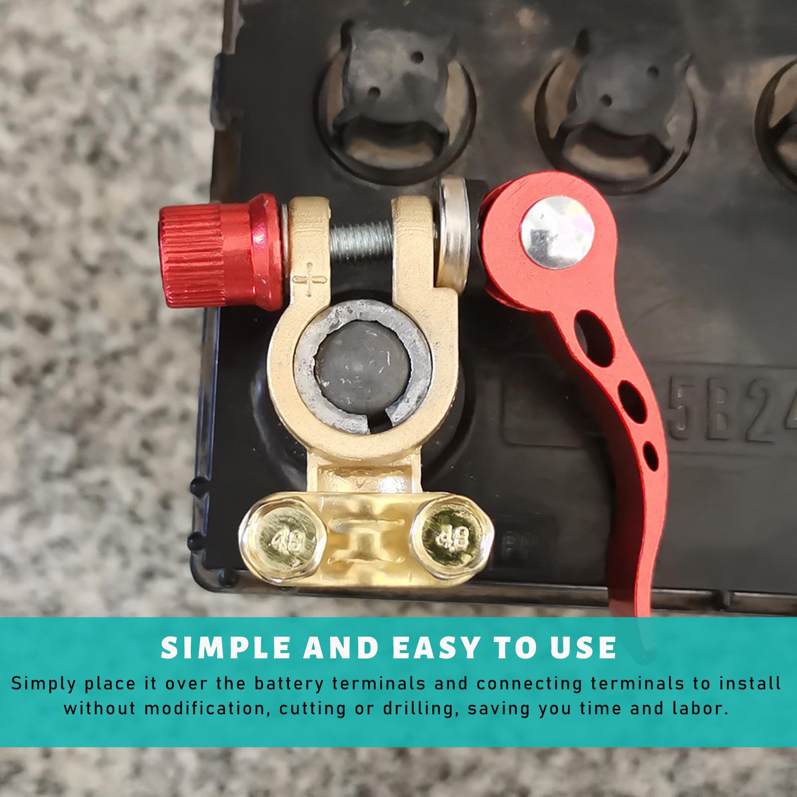 Sylvil 2 Pairs Battery Adaptor Sleeves, Car Battery Negative Battery Terminal Adapter Positive Post Shim Lead, Universal Vehicle Battery Terminal Converter Post Adaptors For Anode Cathode