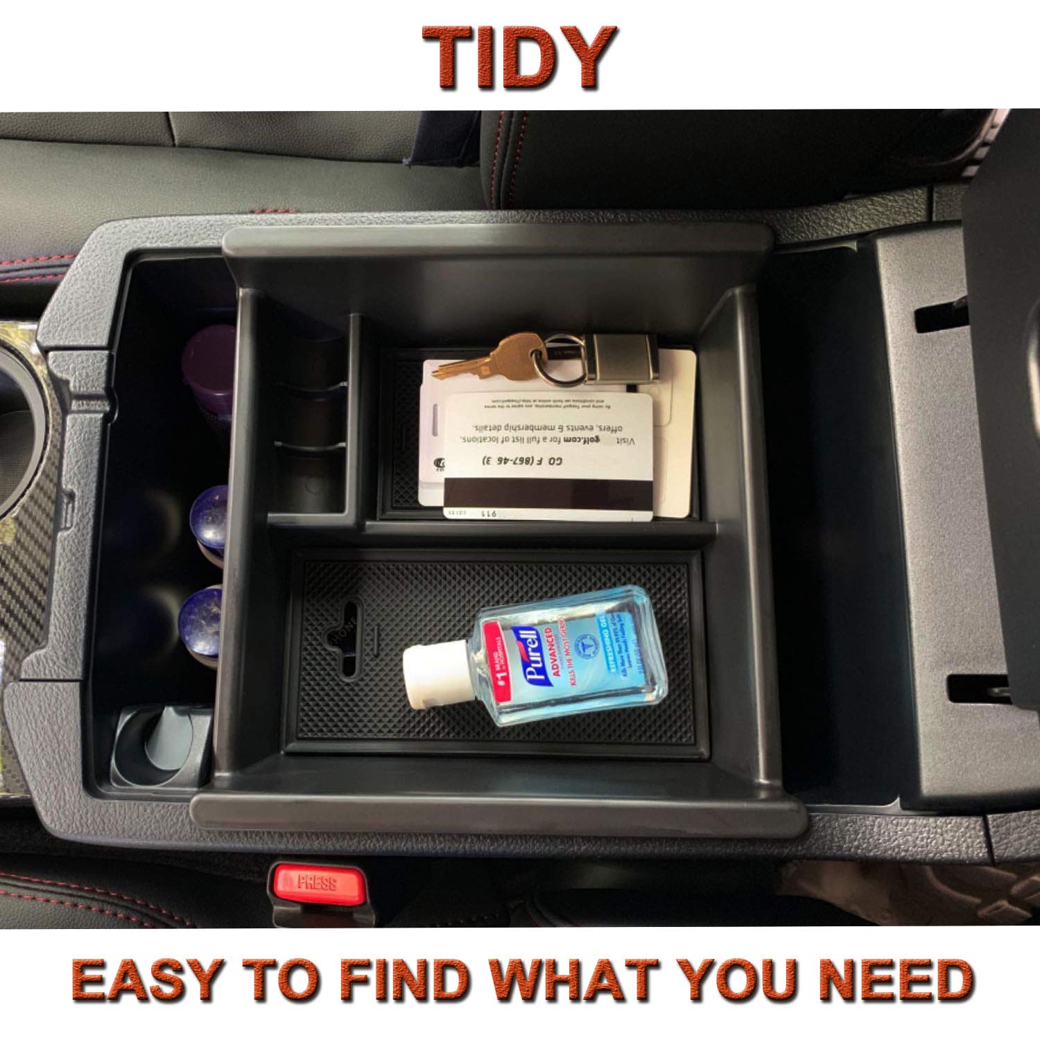 JKCOVER Center Console Organizer Tray Compatible with Toyota 4Runner 2010-2021 2022 2023 2024 and Kia Telluride 2020-2024 Access