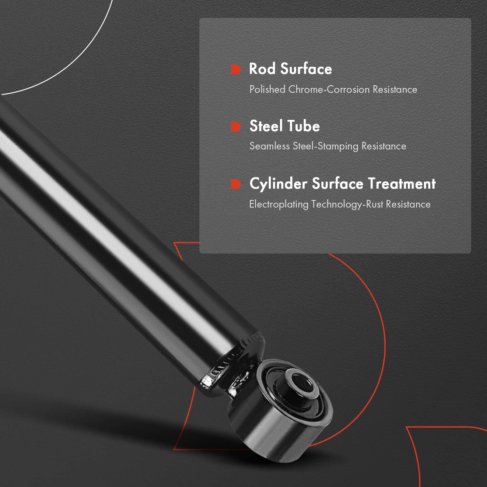 A-Premium Rear Pair (2) Shock Absorber Compatible With Chevy Malibu 2004-2012 & Pontiac G6 2005-2010 & Saturn Aura 2007-2009, Driver And Passenger Side