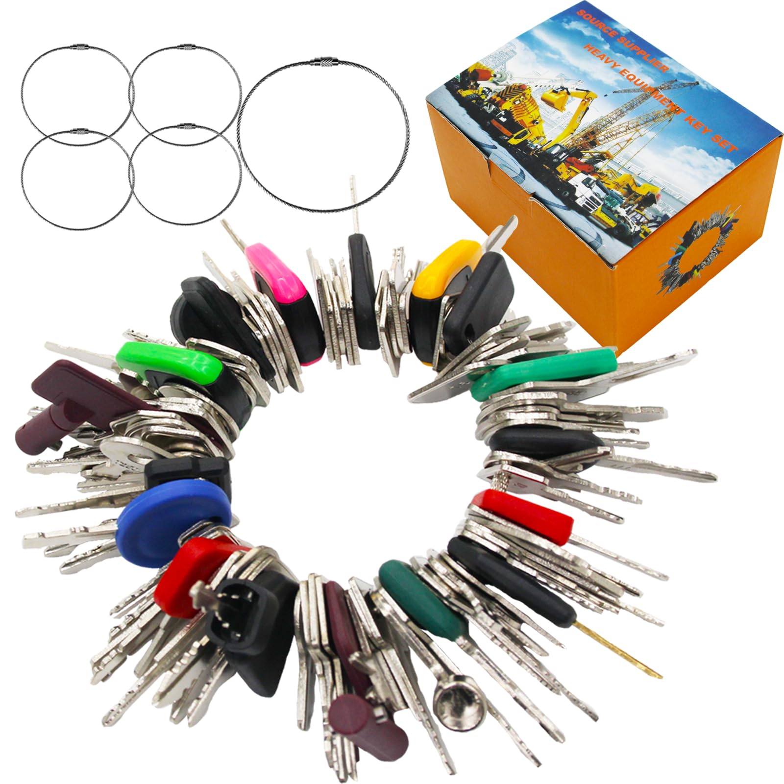Wah Lin Parts 100 Different Keys Heavy Equipment Key Set Construction Equipment Ignition Key Set Fits Cat Jcb Komatsu Case John