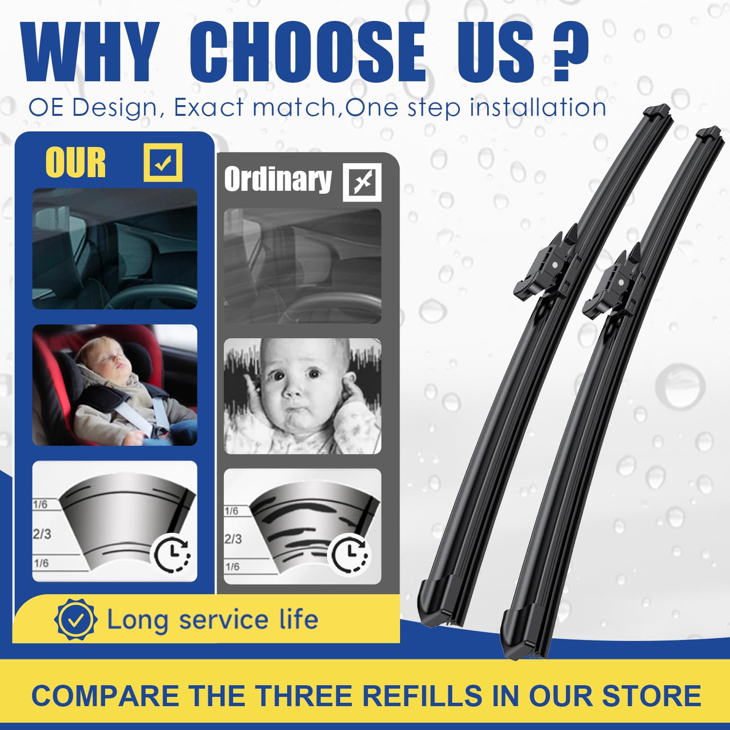 Anrddo Wipers Replacement For Mini Cooper R55 R56 R57 2013-2015 Windshield Wiper Blades 19''+18'' (Set Of 2) Not Fit J Hook