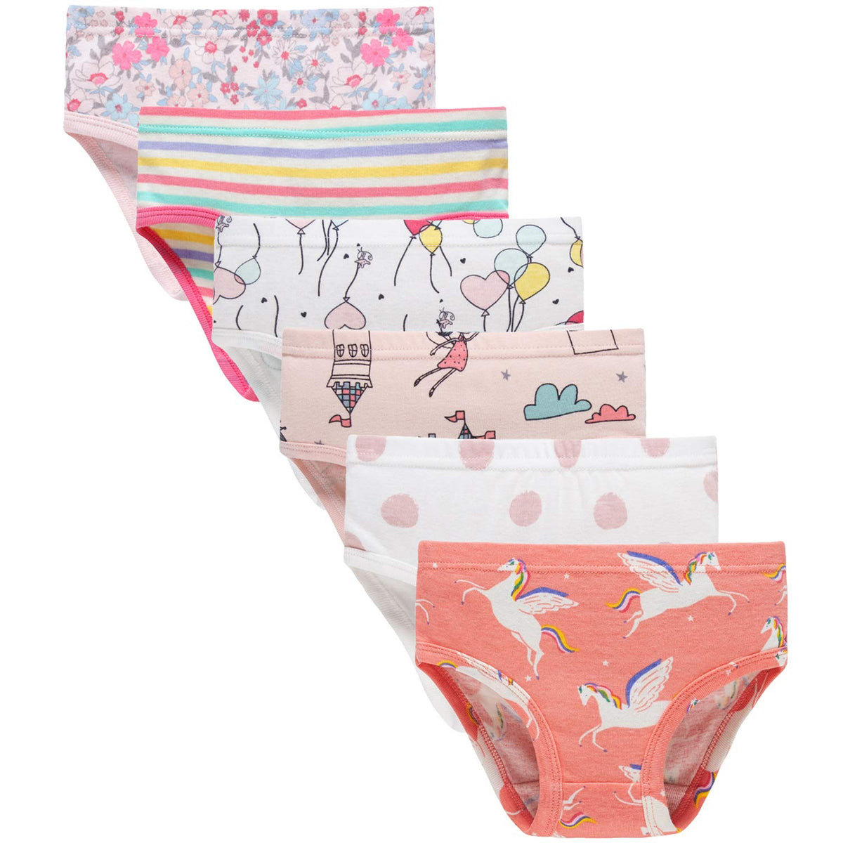 Sladatona Little Girls Soft Cotton Underwear Bring Cool,Comfort Experience Panty 3-4T Redpinka