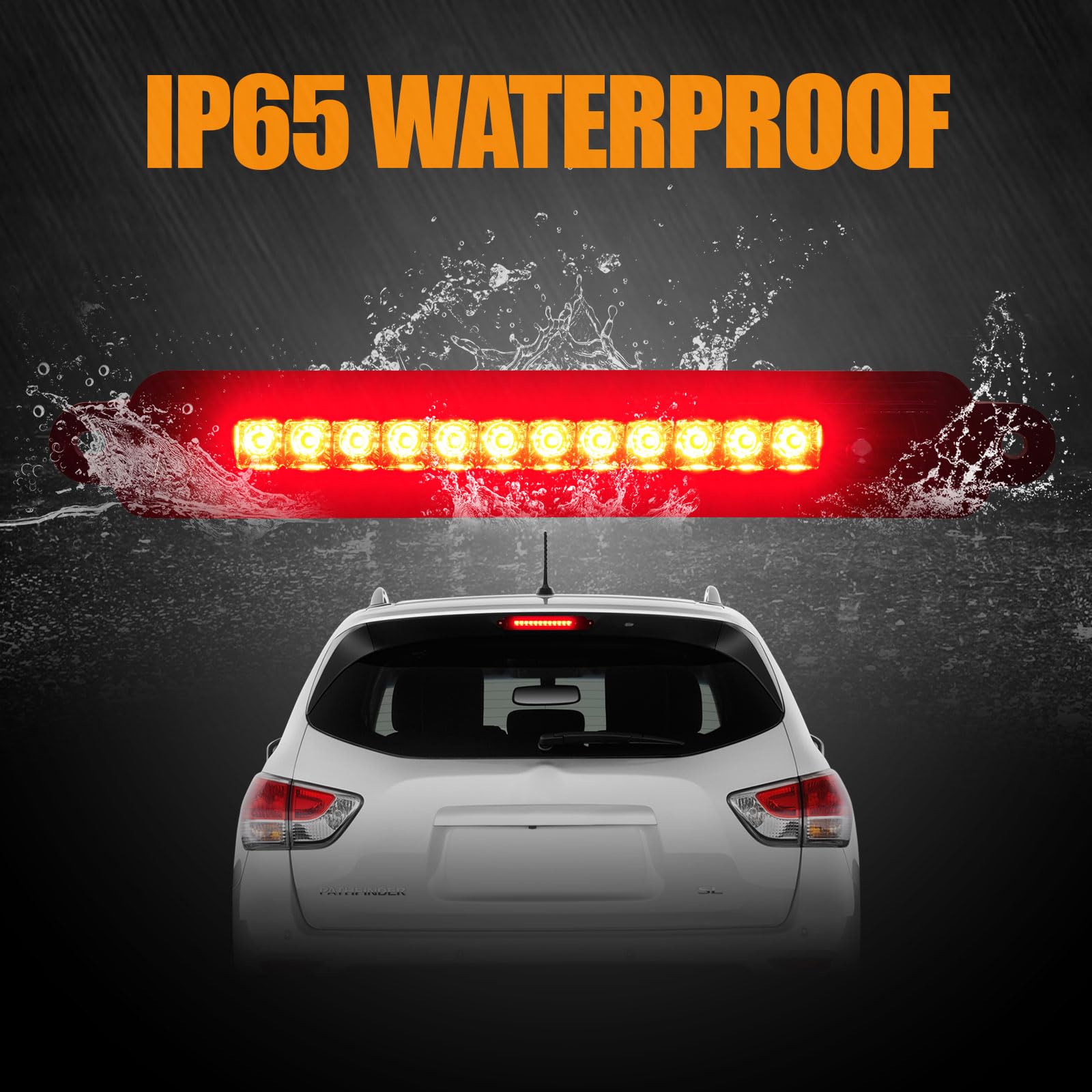 Cxdar Third 3Rd Brake Light Led For 2005-2015 Nissan Armada, High Mount Rear Brake Lights Assembly For 2004-2010 Infiniti Qx56,