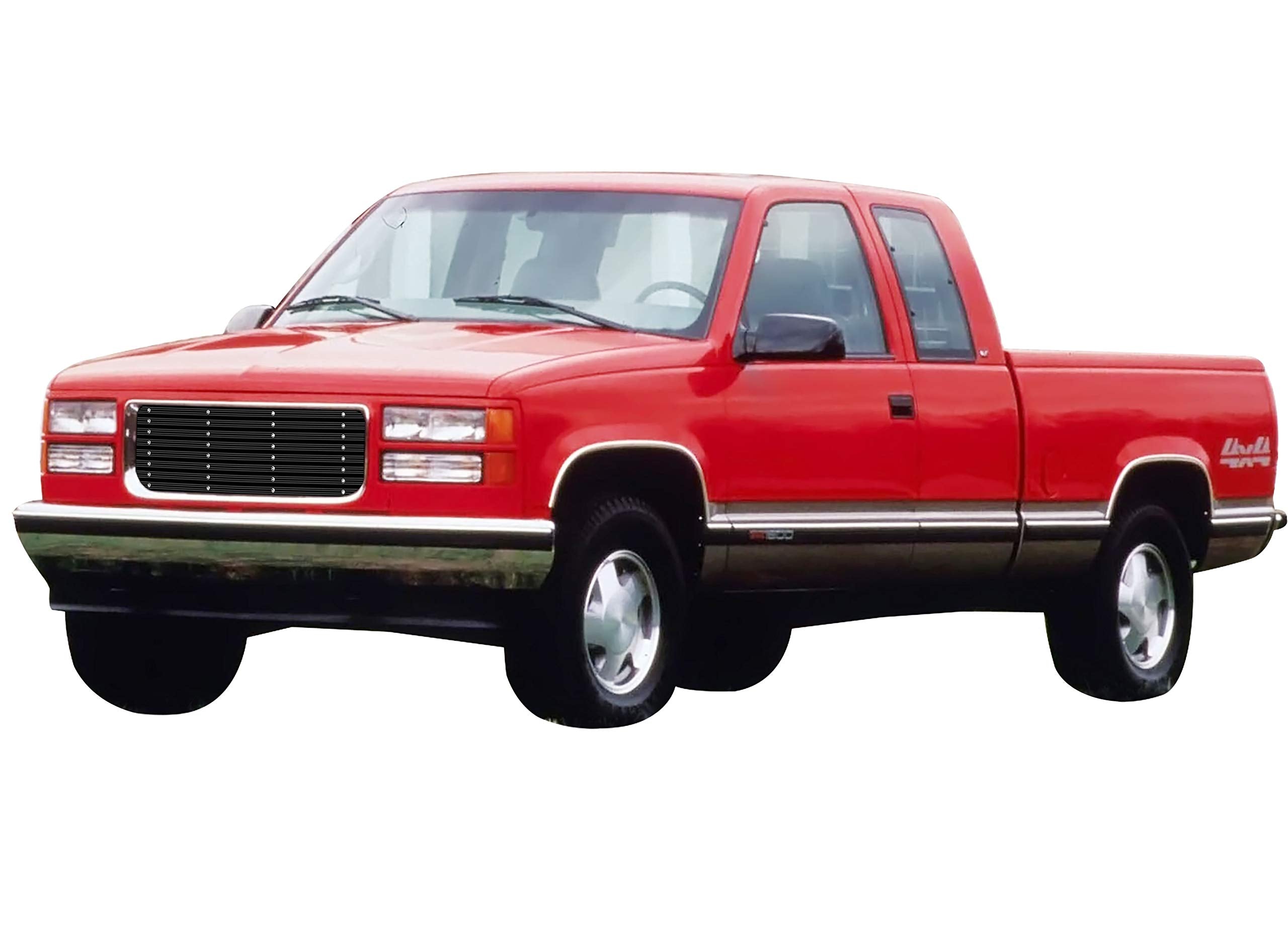 APS Compatible with GMC Suburban 1994-1999 & 94-99 Yukon & 94-98 C K Pickup Main Upper Stainless Steel SS Chrome Billet Front Grill Grille Insert G85012A