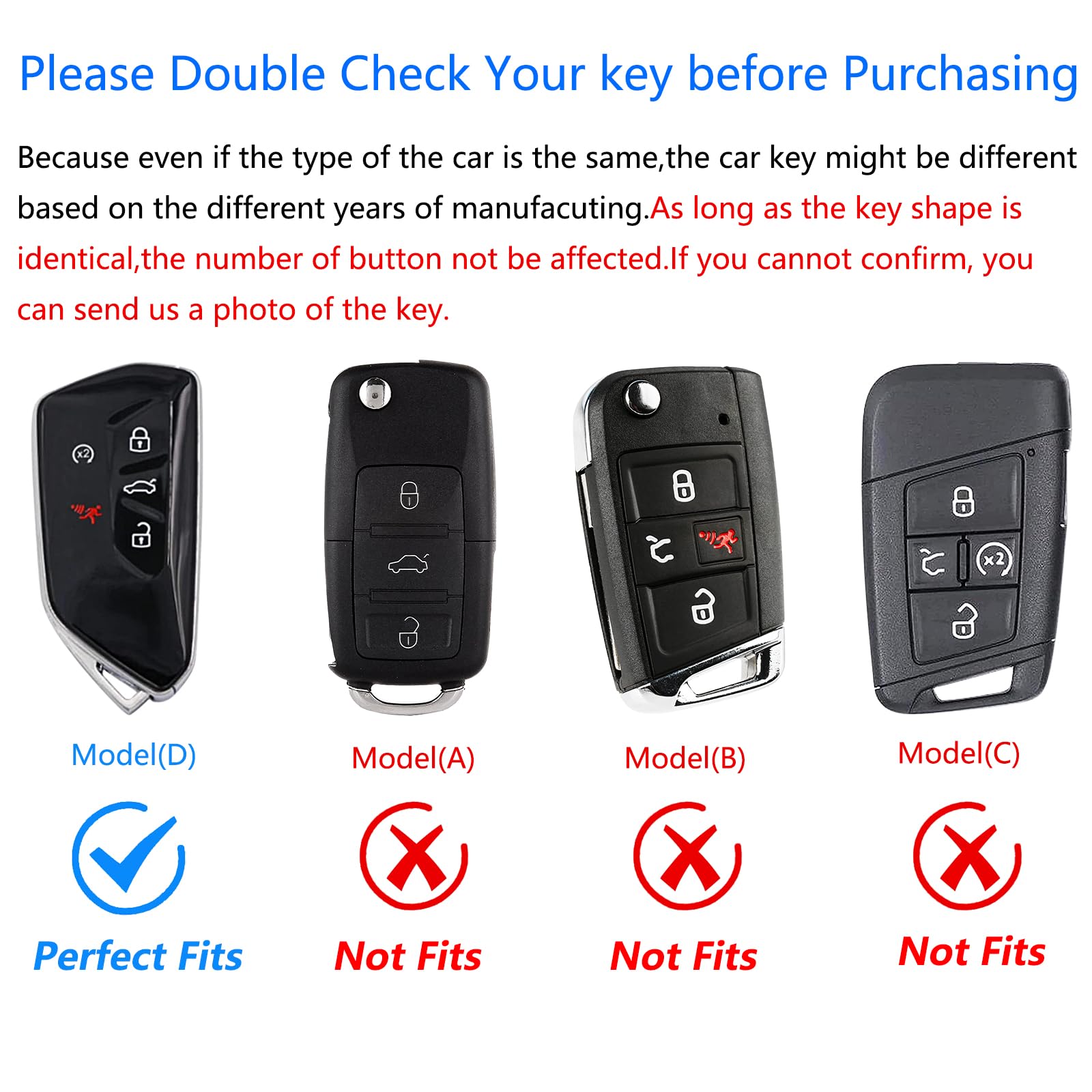 Ocezbiis For Volkswagen Key Fob Cover,Keychain,Zinc Alloy Protection Car Key Case For 2020-2024 Id4 Id3 Mk8 Golf Gti Skoda Octav