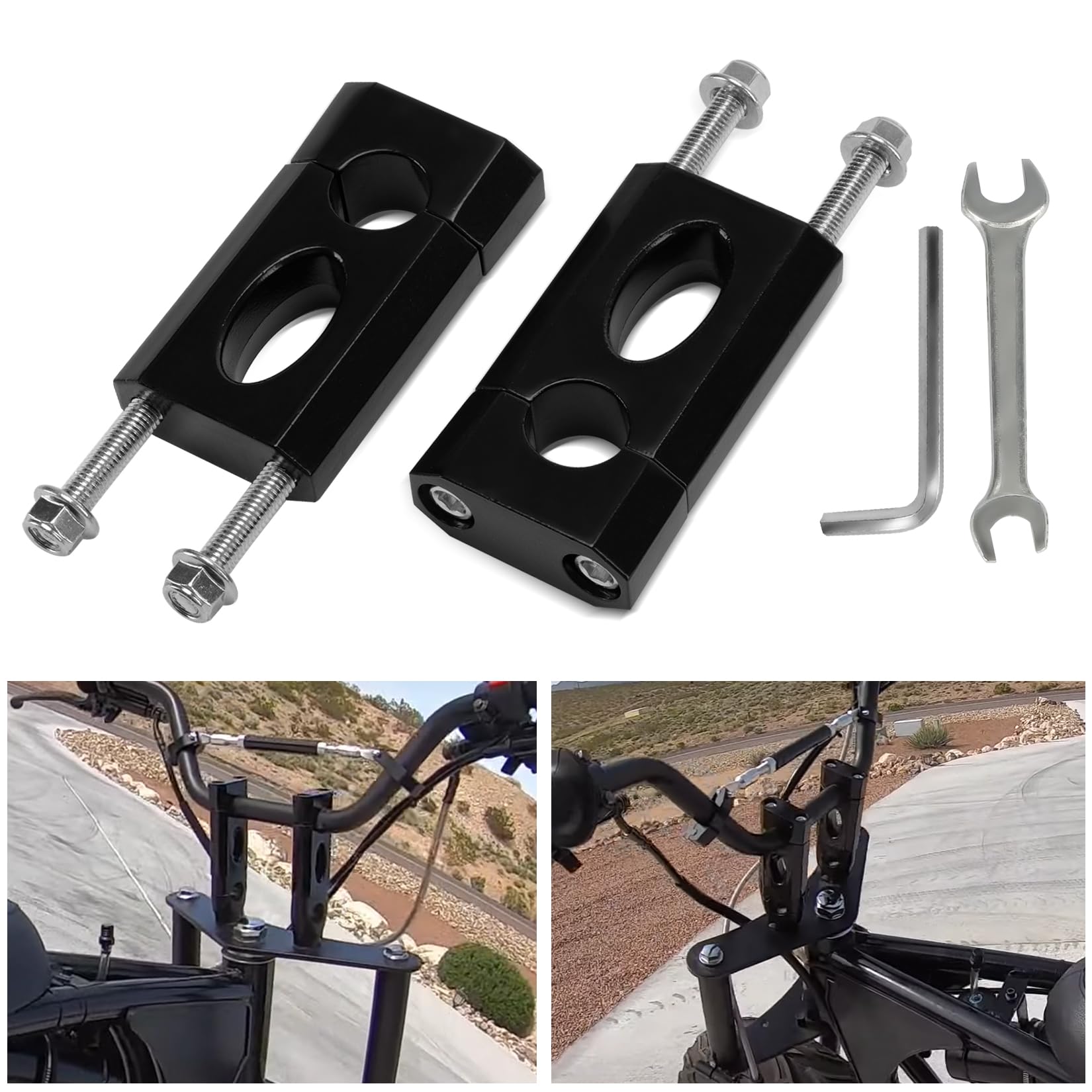 7/8'' Handlebar Risers - 7/8'' 22 mm Handlebar Mount Clamp Risers for Coleman Bt200x Ct200 SSR125 Razor MX350 MX650 Dirt Pit Bik