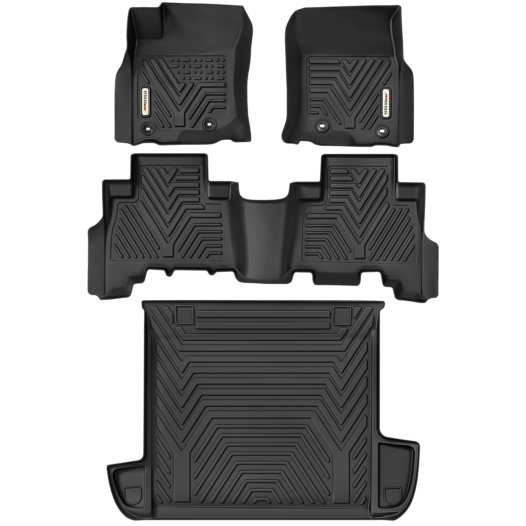 Yitamotor Floor Mats & Cargo Liner Set Fit For Toyota 4Runner 2024, Custom Fit Tpe All-Weather Floor Liners 2013-2024 Toyota 4Ru