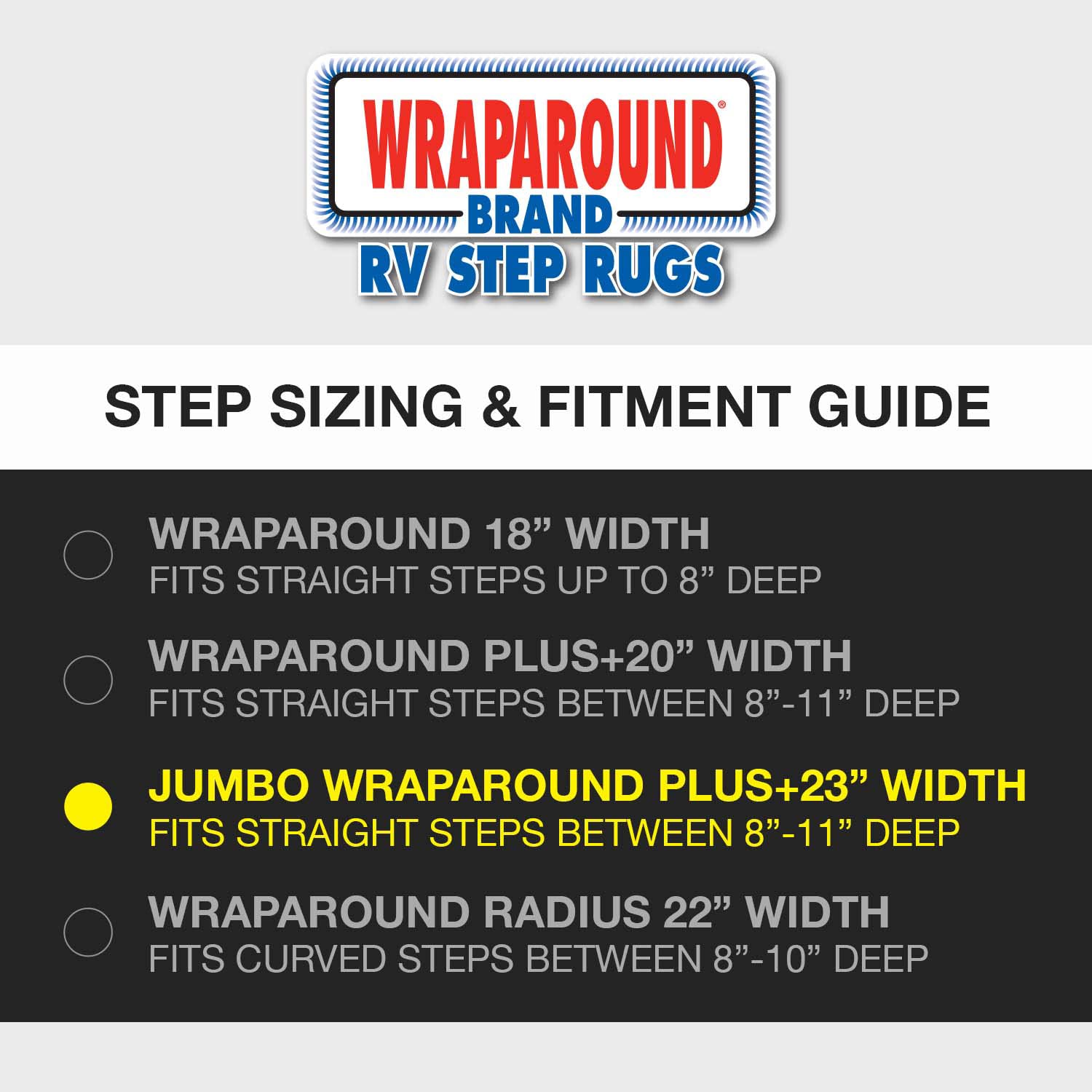 Prest-O-Fit 2-0058 Jumbo Wraparound + Plus Rv Step Rug Green 23 In. Wide