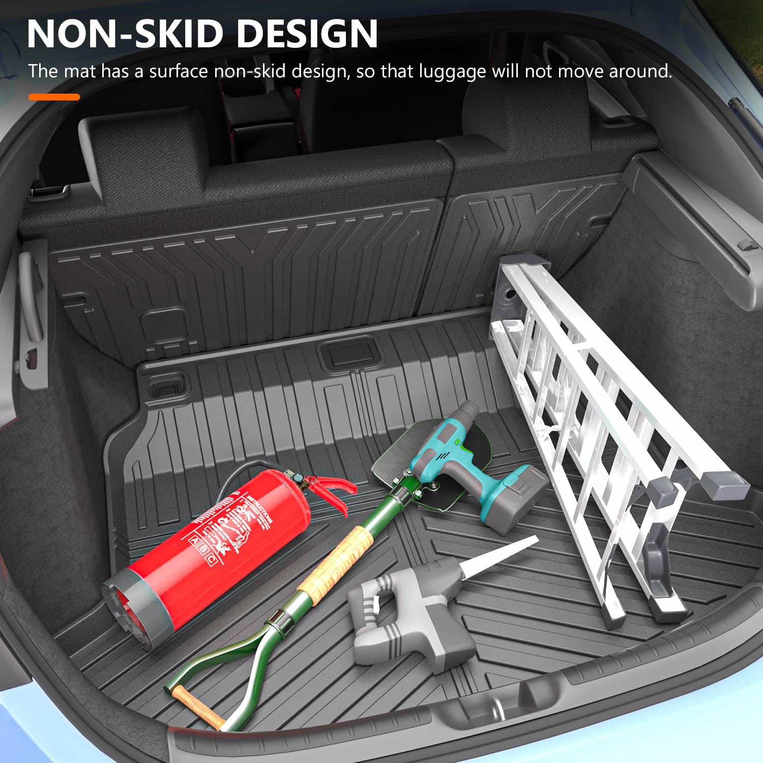 Powoq Trunk Mat Compatible With 2022-2024 2025 Honda Civic Hatchback Backrest Mat Tpe Cargo Liner Replacement For 2022-2025 Hond