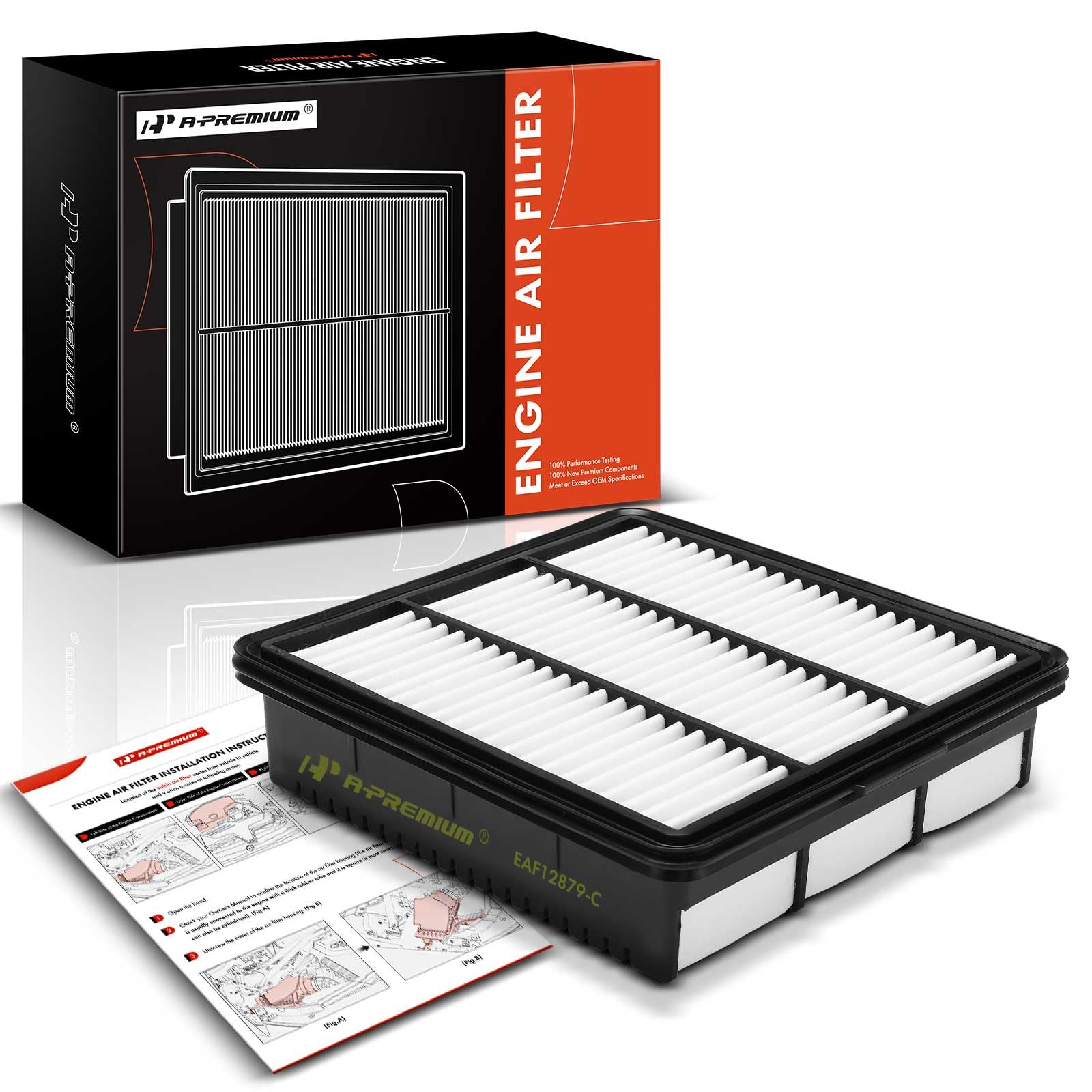 A-Premium Engine Air Filter Compatible with Hyundai Elantra 2021-2023, Elantra N 2022-2023, 1.6L 2.0L Gas, Replace# 28113-AA100,