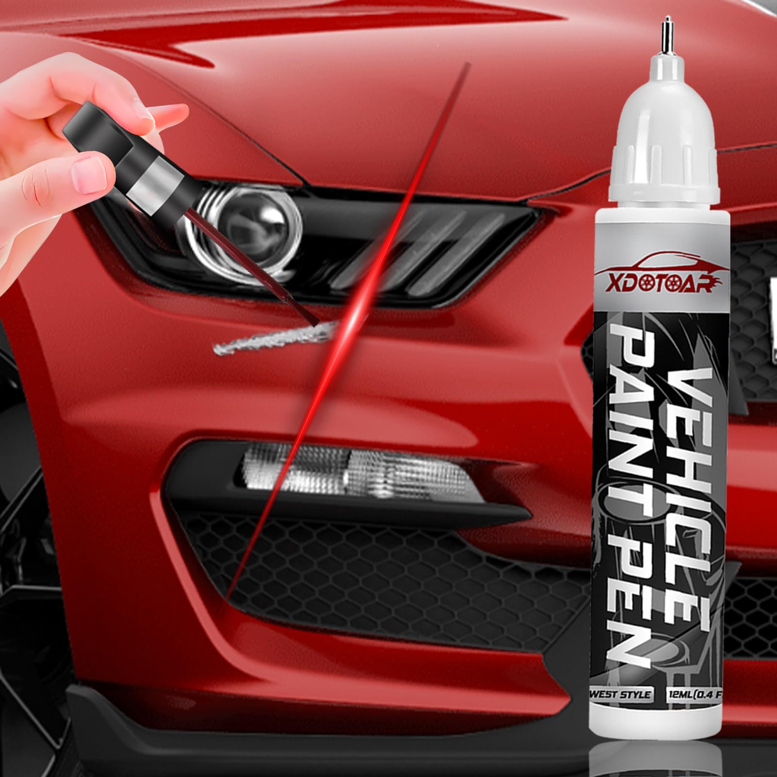 Ruby Red Touch Up Paint For Cars, Color Accurate Car Touch Up Paint, Professional Automotive Paint Scratch Repair, Lasting Auto