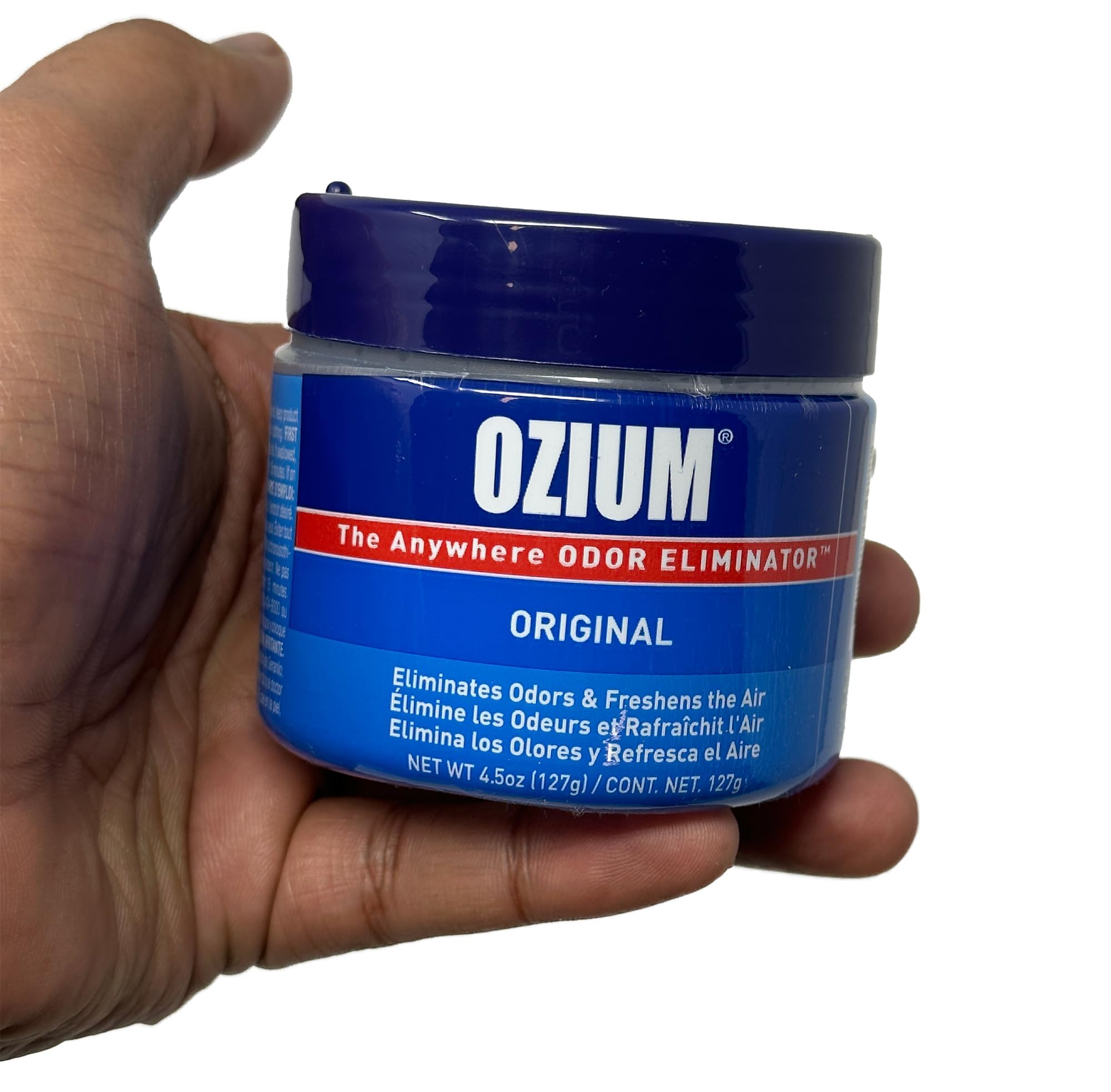 Ozium Air Sanitizer 4.5 oz Gel: Odor Eliminator for Strong Odor, Car Air Freshener (Original, 1 Pack)