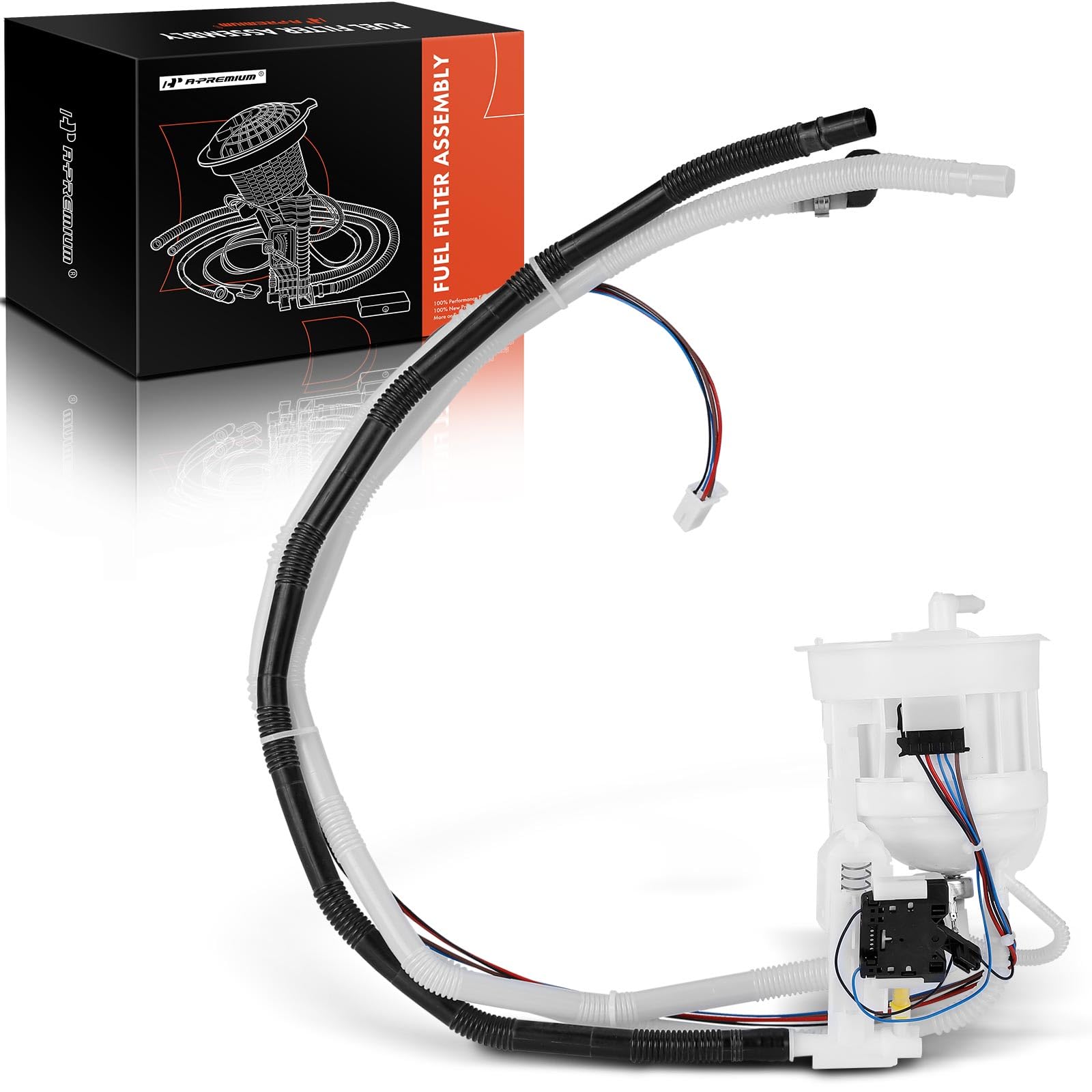 A-Premium Rear Fuel Filter Assembly Compatible with Mercedes-Benz E280, E320, E350, E500, CLS500, 2003 2004 2005 2006 2007 2008 2009, 3.0L 3.2L 3.5L 5.0L, Gas