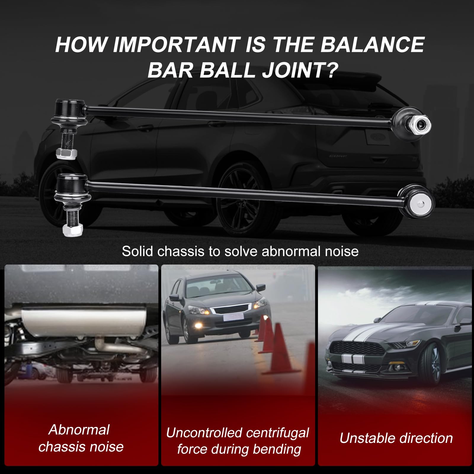 K750610 K750611 Sway Bar Links - Front Stabilizer Sway Bar Link Suspension Kit Compatible With Hyundai Sonata Kia Optima 2011 20