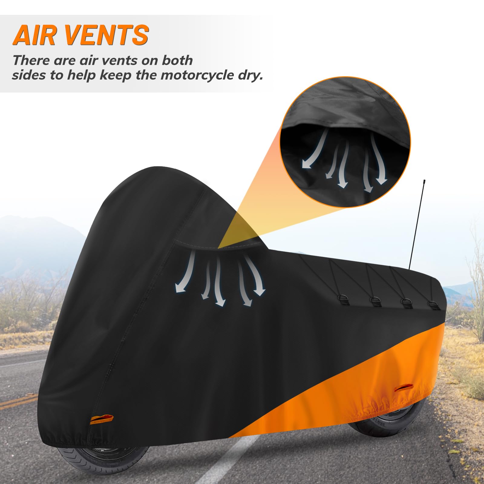 Autolion Waterproof Motorcycle Cover For Touring Models Harley Davidson Road King Road Glide Street Glide Electra Glide Low Ride