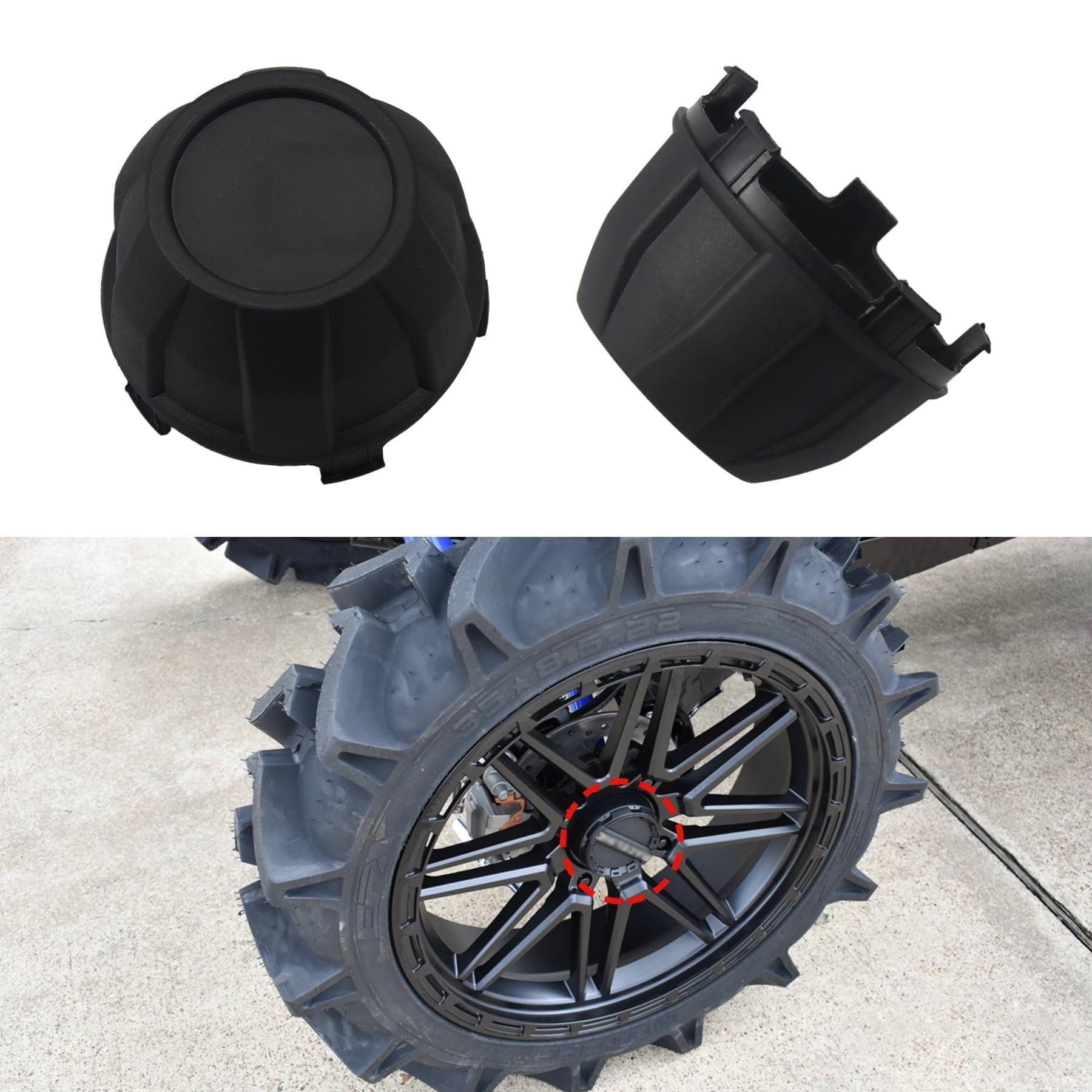 Tire Wheel Hub Caps Cover 4Pcs Compatible with Kawasaki Teryx KRX 1000 2020-2022, Replace 11065-1341