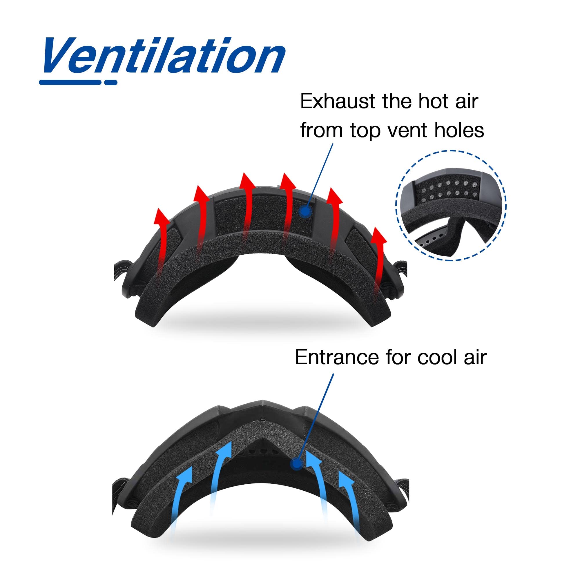 Ahr Motorcycle Goggles Dirt Bike Goggles, Anti Uv Safety Goggles, Scratch Resistant Motocross Goggles, Dustproof Motorcycle Glasses, Motorbike Goggles For Cycling Riding Climbing, Gray Lens