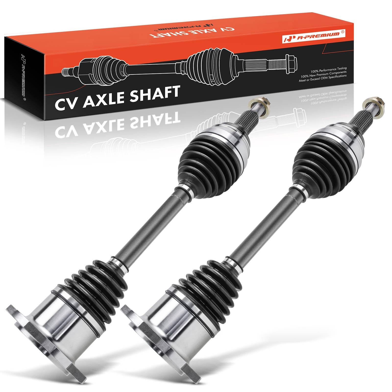 A-Premium Pair (2) Front Cv Axle Shaft Assembly Compatible With Chevy Silverado 1500 07-20 Tahoe Suburban, Gmc Sierra 1500 07-20
