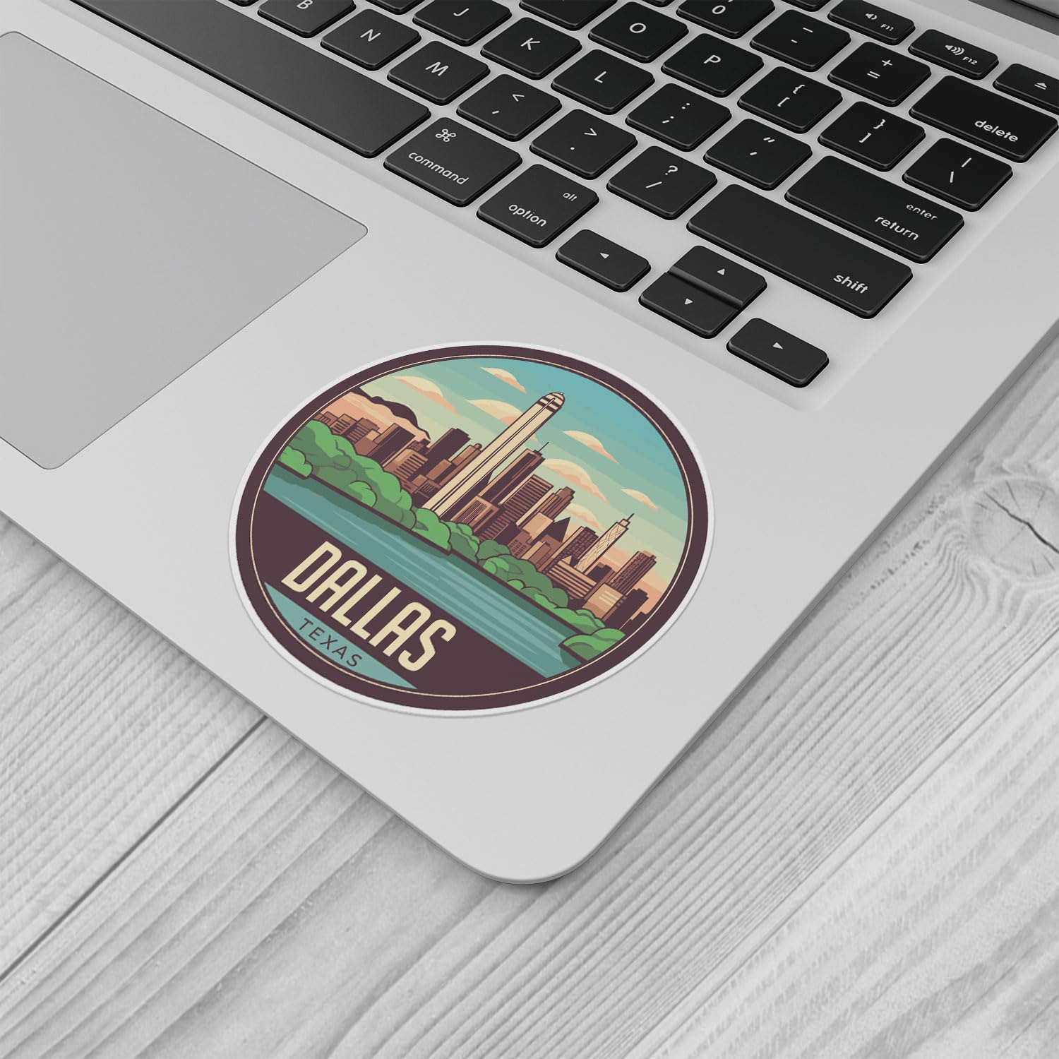 Dallas City Sticker - Waterproof Vinyl Decal for Car Bumper, Laptop, Water Bottle, Wall, and Window, Size - 3'' Longer Side