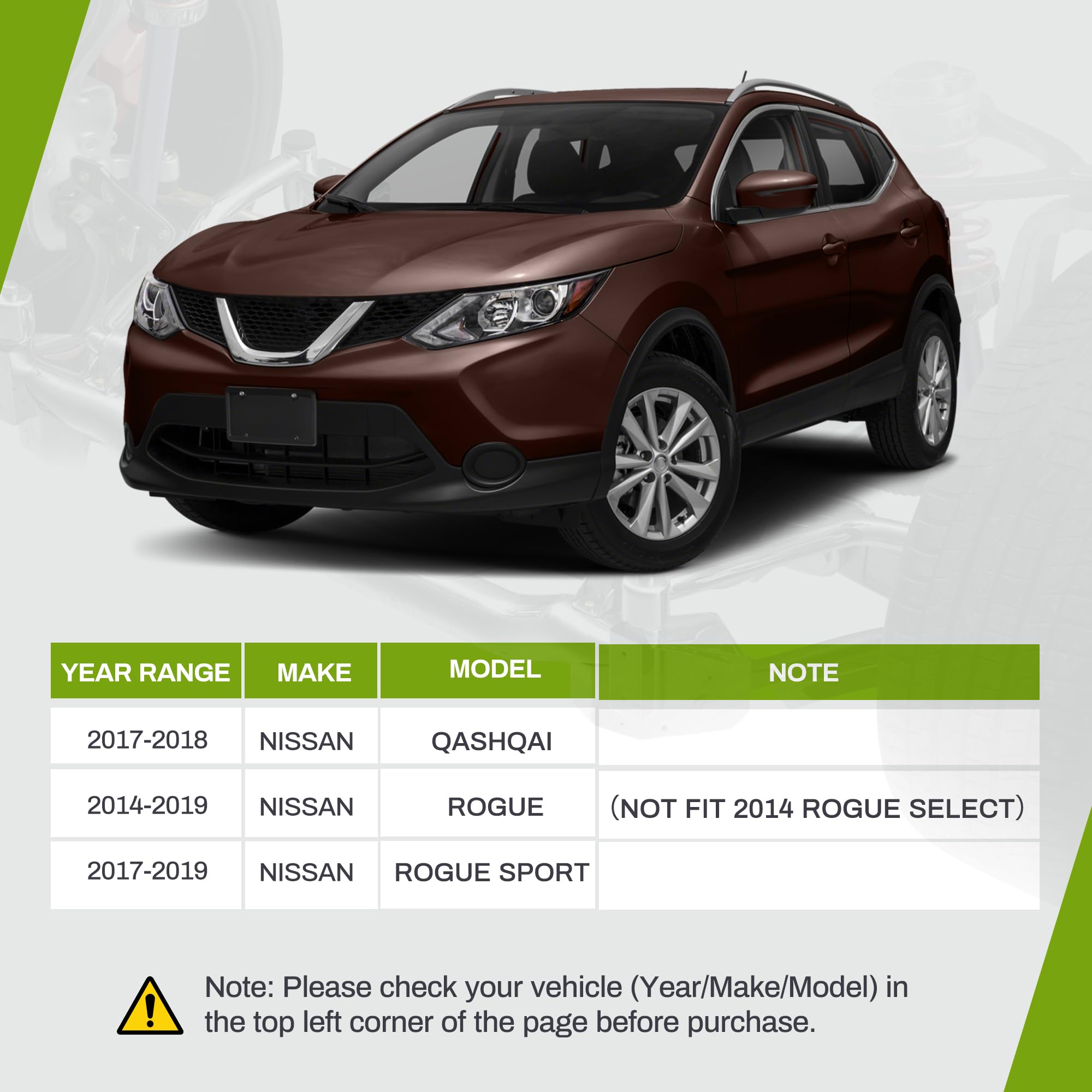 Autosaver88 Front Suspension Kit Compatible With 2014-2019 Rogue, 2017-2019 Rogue Sport, 2017-2018 Qashqai, Front Lower Control