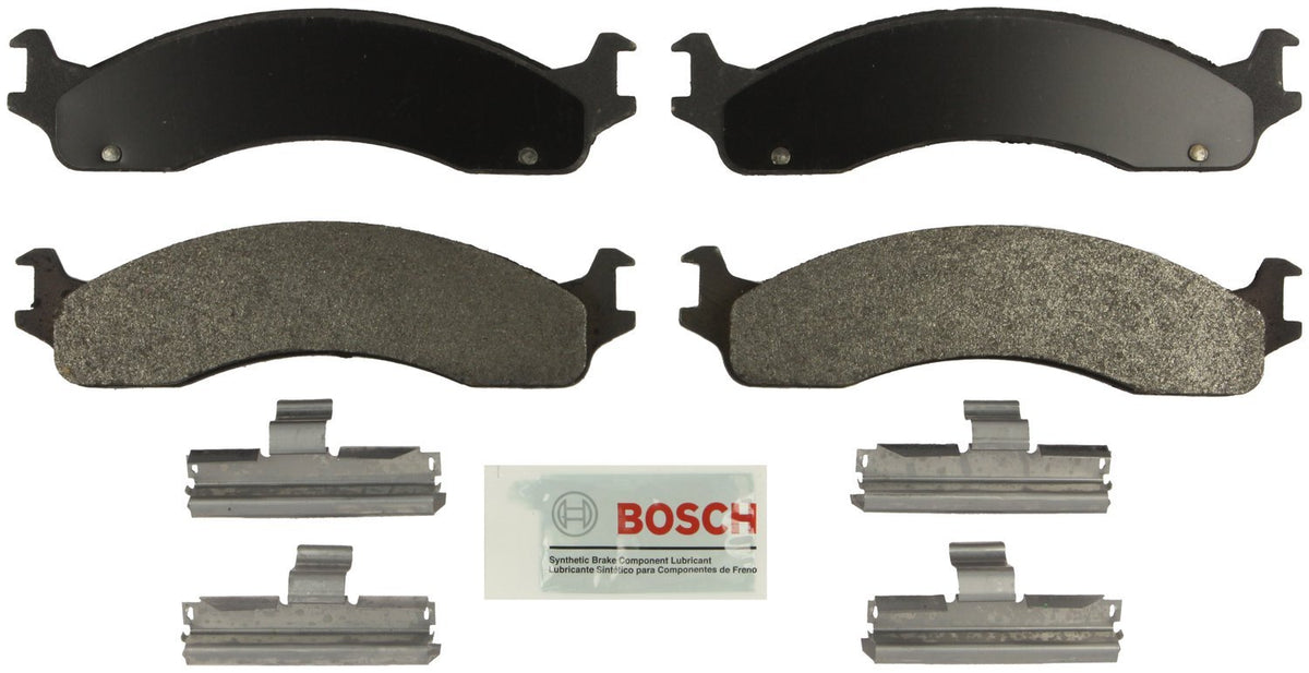 BOSCH BE655H Blue Semi-Metallic Disc Brake Pad Set With Hardware - Compatible With Select Dodge Ram 2500/3500 Van; Ford E-250, E