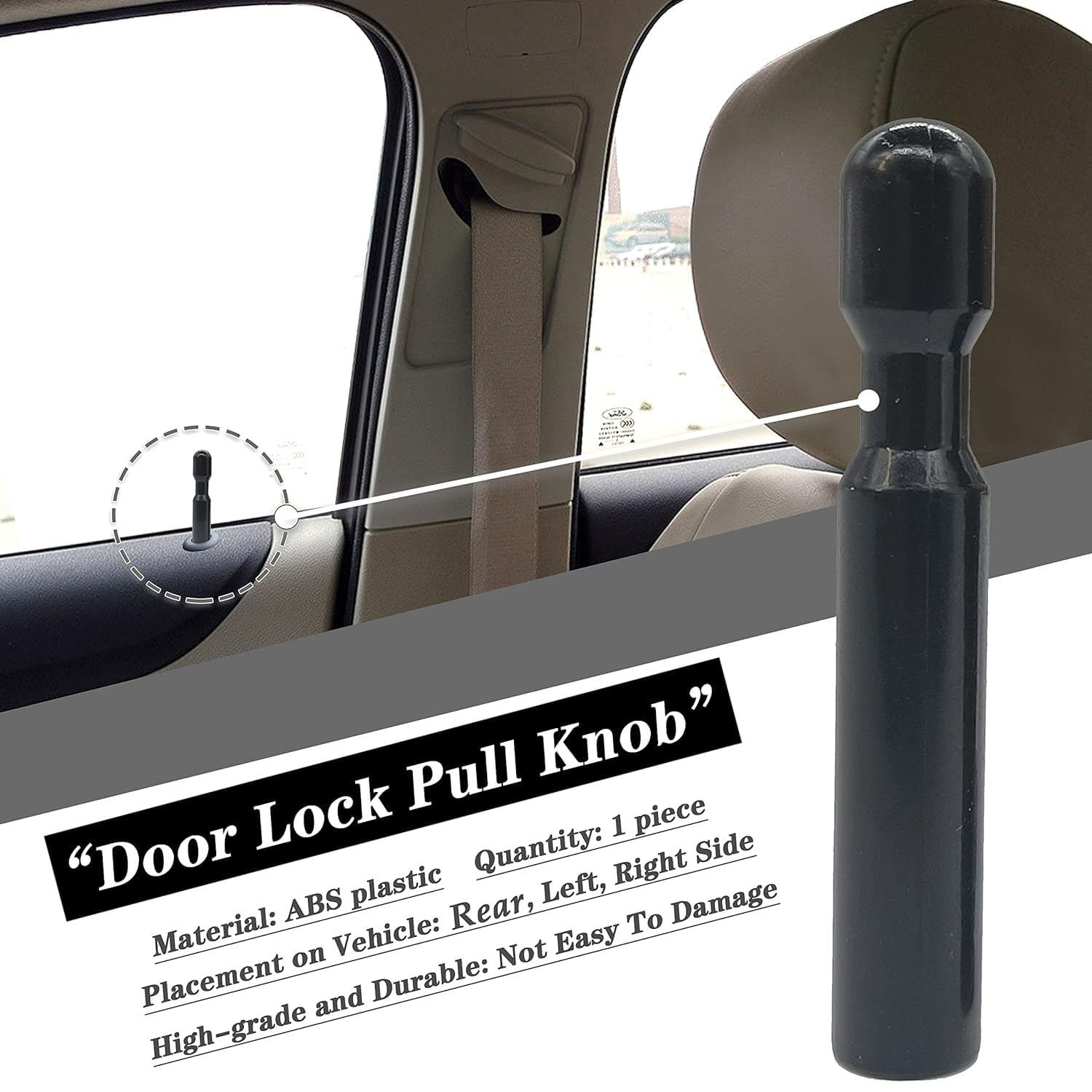 Rldym 1PCS Door Lock Pull Knob Control Post Pin with 1PCS Cover FODZ-5421850-A for Ford F-150 2004-2013, for Explorer 1991-1996,
