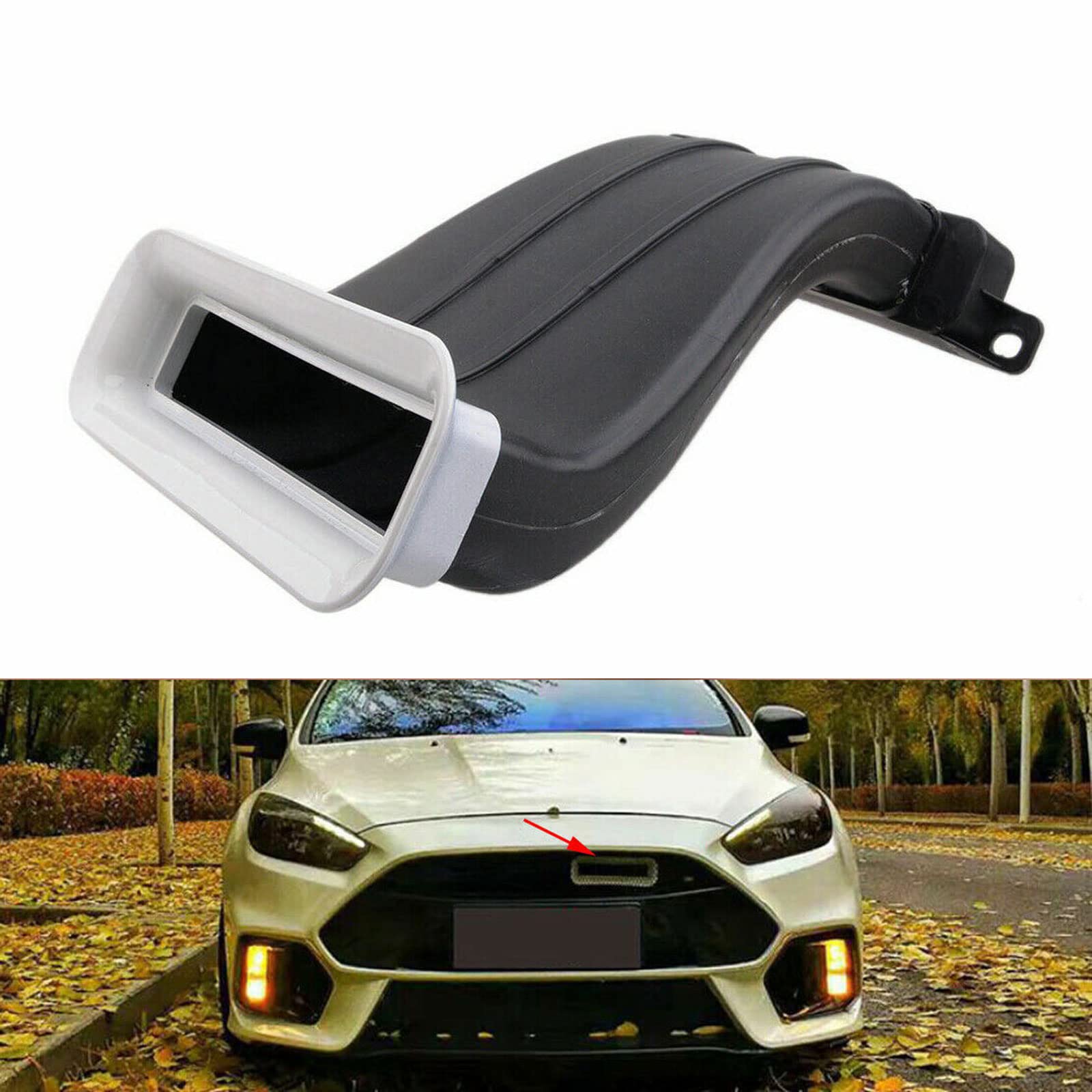 Car Air Intake Mouth Snorkel Modification Tuyere Abs For Ford Focus 2012-2018 Rs St Air Inlet Duct Tuyere Hood Scoop Dynamic Air Intake Lattice Hatchback Box Cover 4D Sedan 5D Mk3 Mk3.5