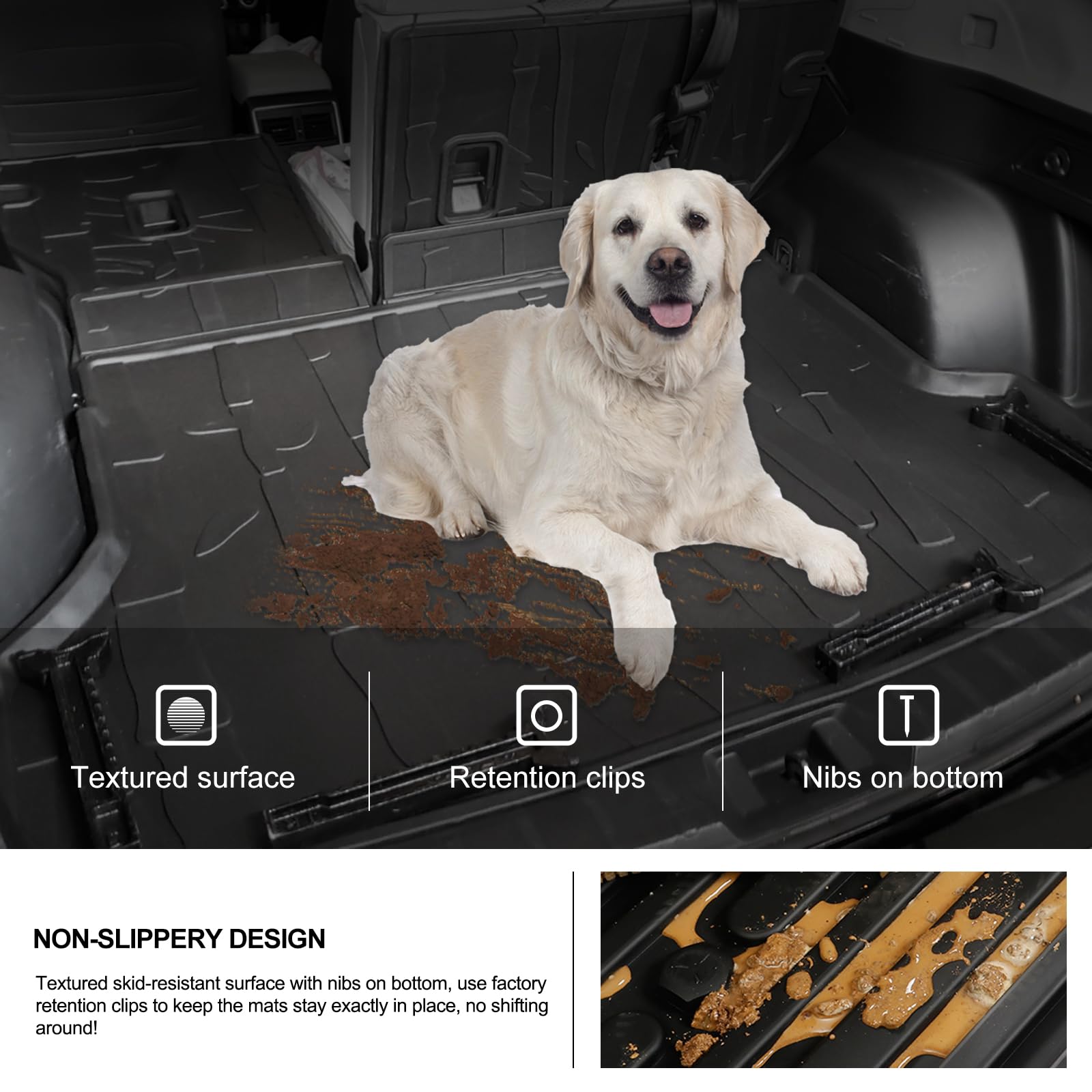 KIWI MASTER Cargo Trunk Mat for 2019-2025 Subaru Forester OEM Replacement J501SSJ300 All Weather Tray Mat TPE Slush Liner Black